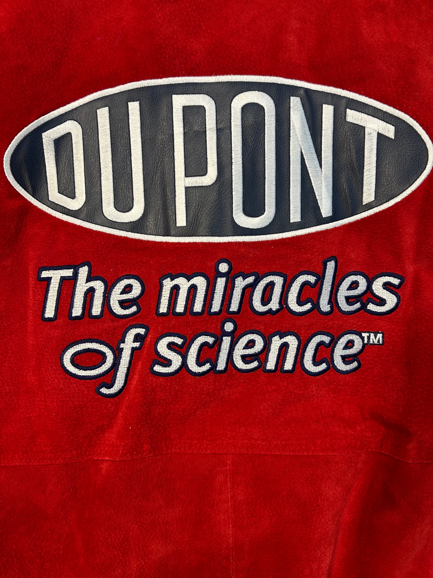 Vintage Jeff Gordon #24 DuPont Automotive Suede Flames NASCAR Heavy Jacket