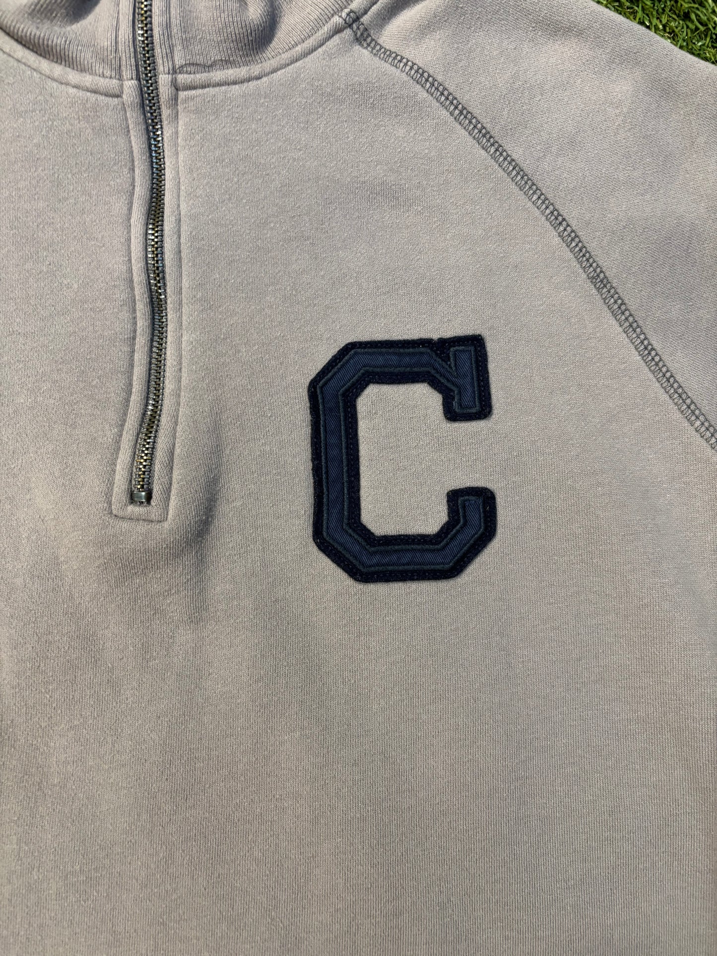 Grey Cleveland Indians 47 Brand Quarter Zip sweater Size Medium