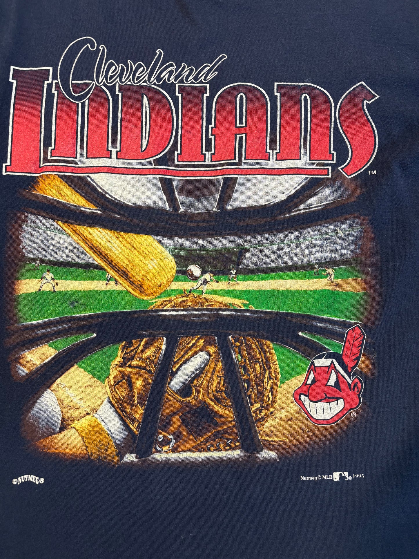 Vintage 1995 Cleveland Indians Catcher Tee