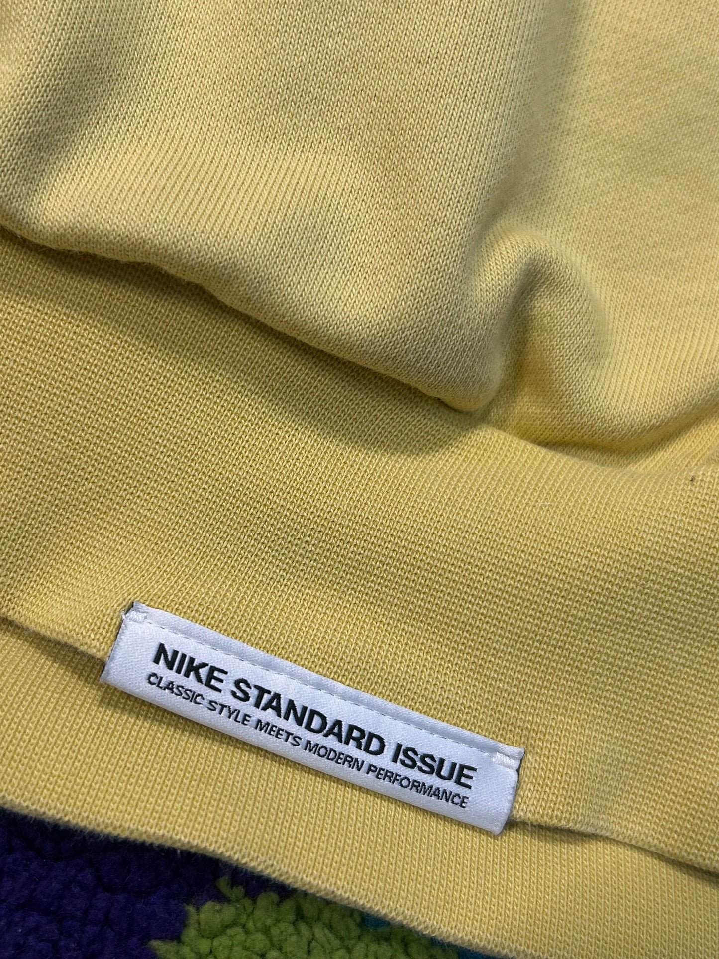 Y2K Yellow Nike Dri-FitHoodie W/Zipper Pocket