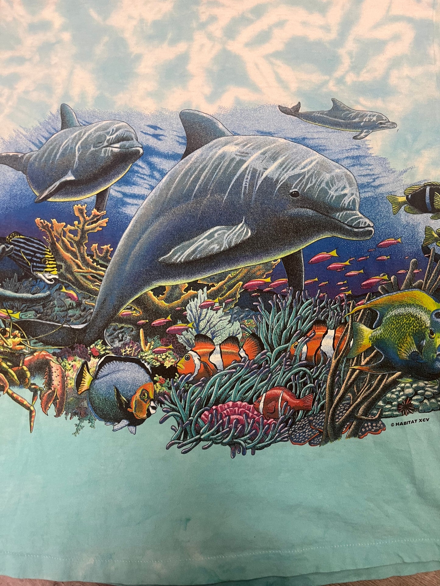 Rare Vintage Rain Forest Cafe Dolphins Swimming Tee