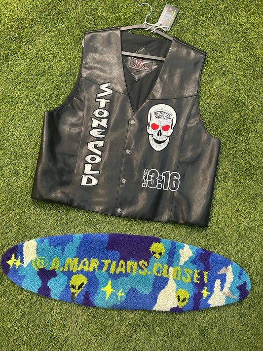 Y2K WWF Stone Cold Steve Austin Leather Vest