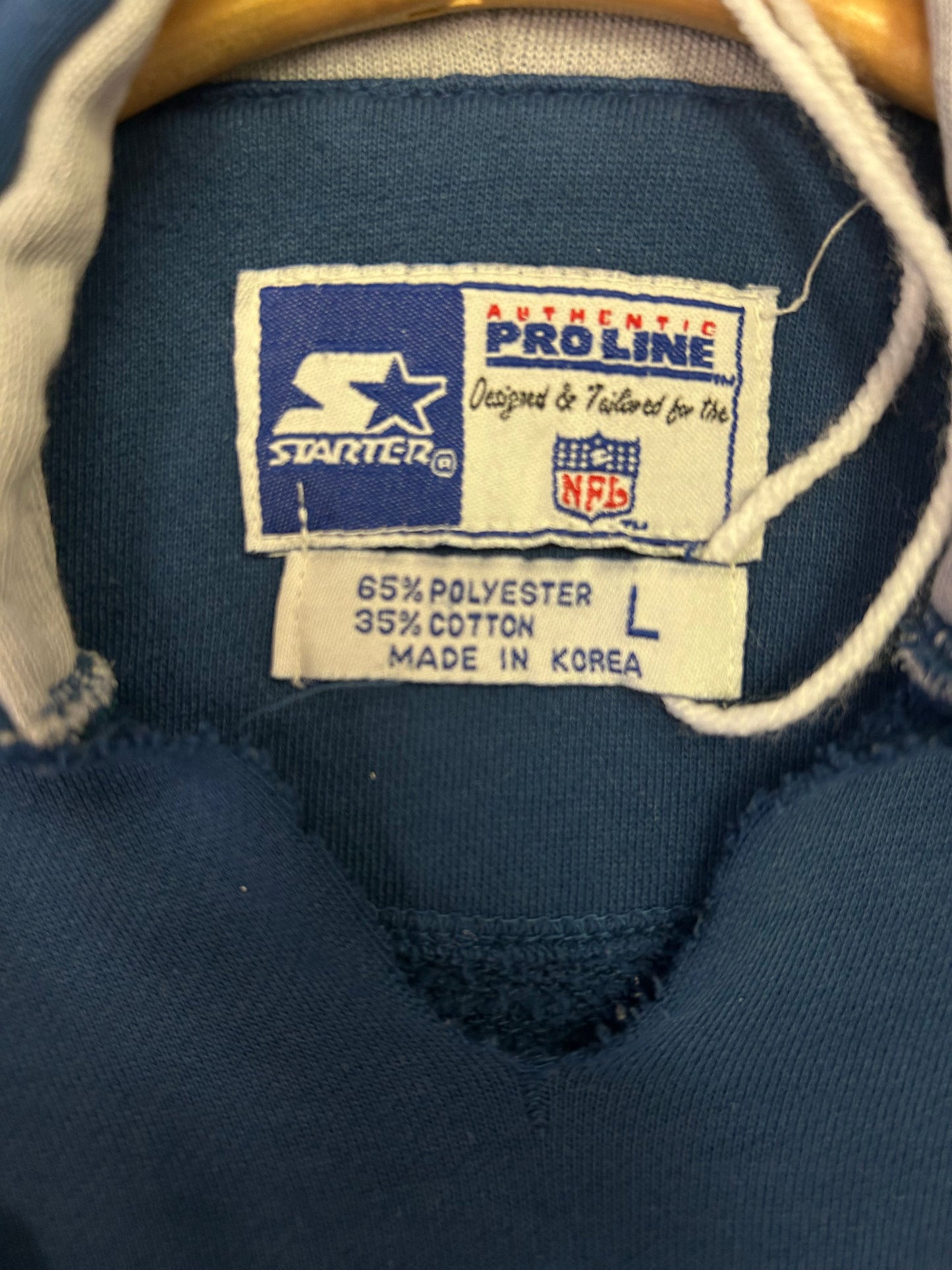 Vintage 90s Starter Cowboys Pullover W/pockets