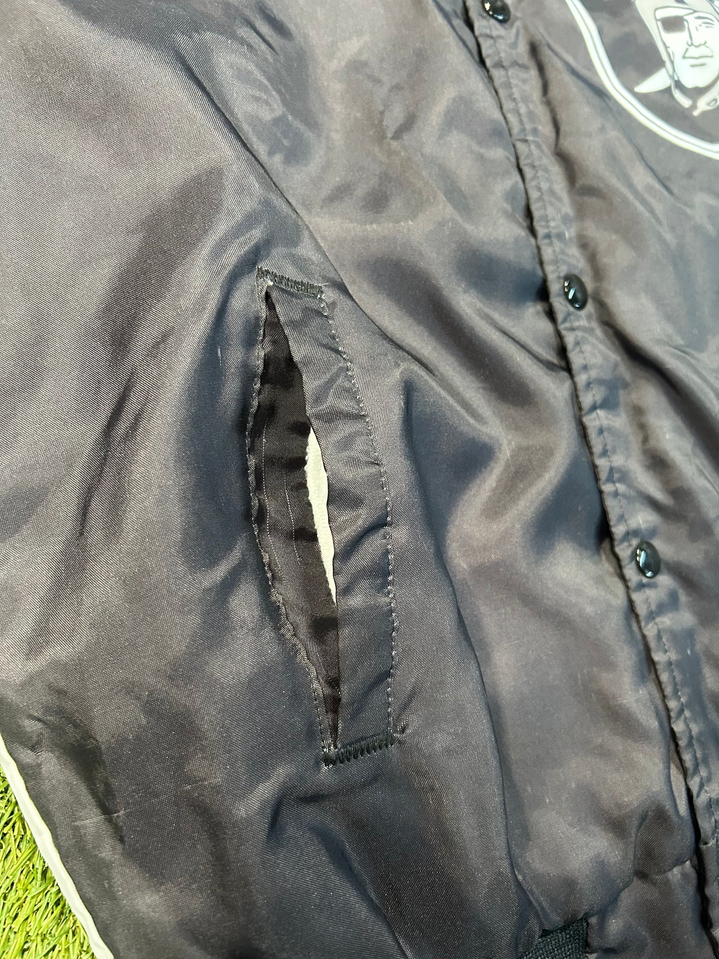 Rare Vintage 80s Chalk Line Los Angeles Raiders NFL Bomber Jacket