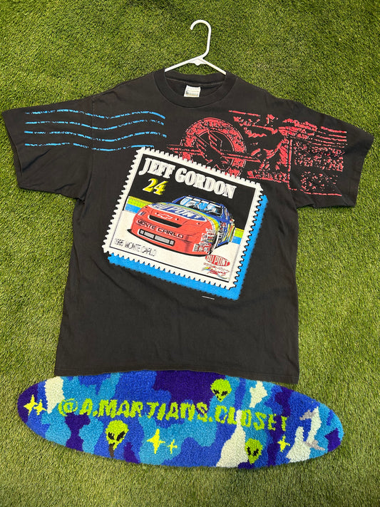 Vintage 1995 Jeff Gordon Double Sided Post Card Tee