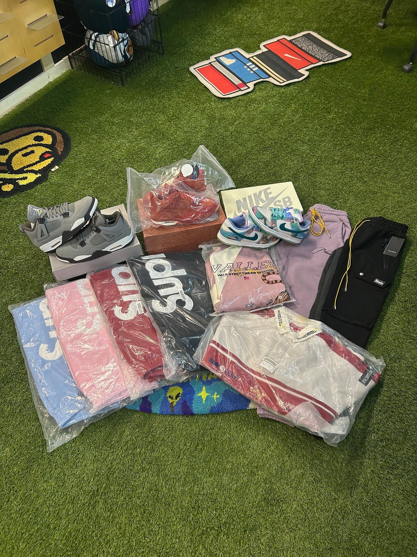 Supreme Satin Appliqué Sweat Pants