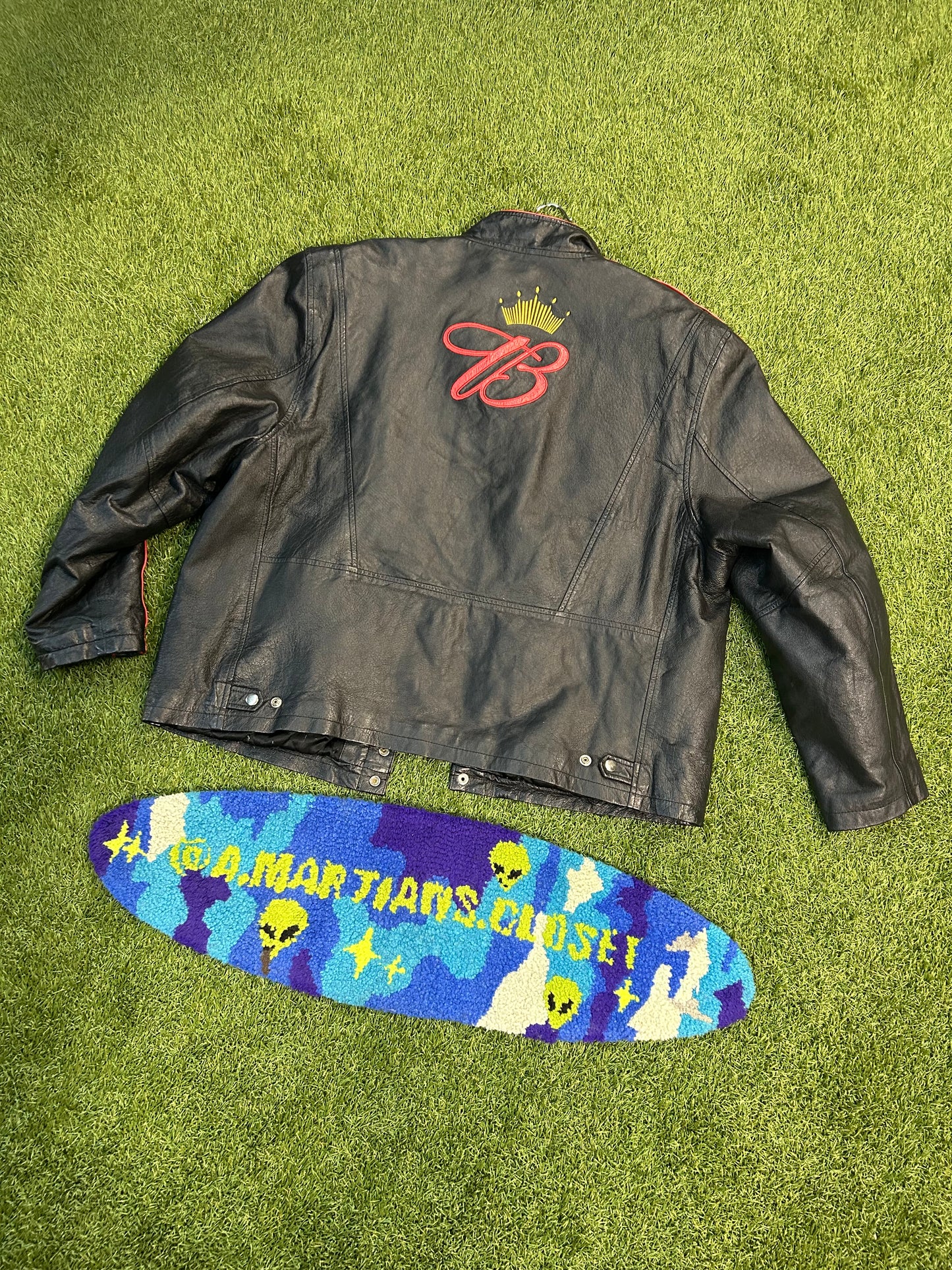 Vintage Dale Earnhardt Budweiser Leather NASCAR Coat