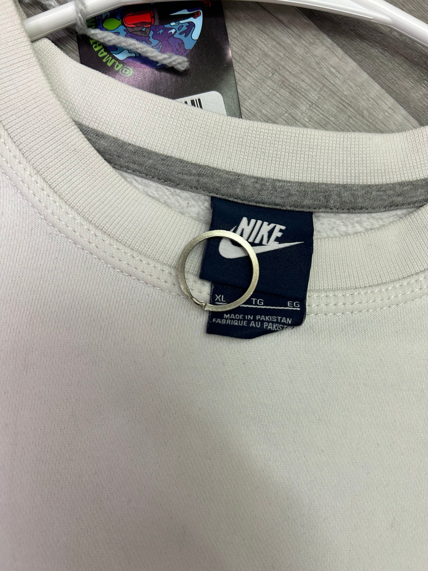 Vintage 2000s All White Nike Crewneck