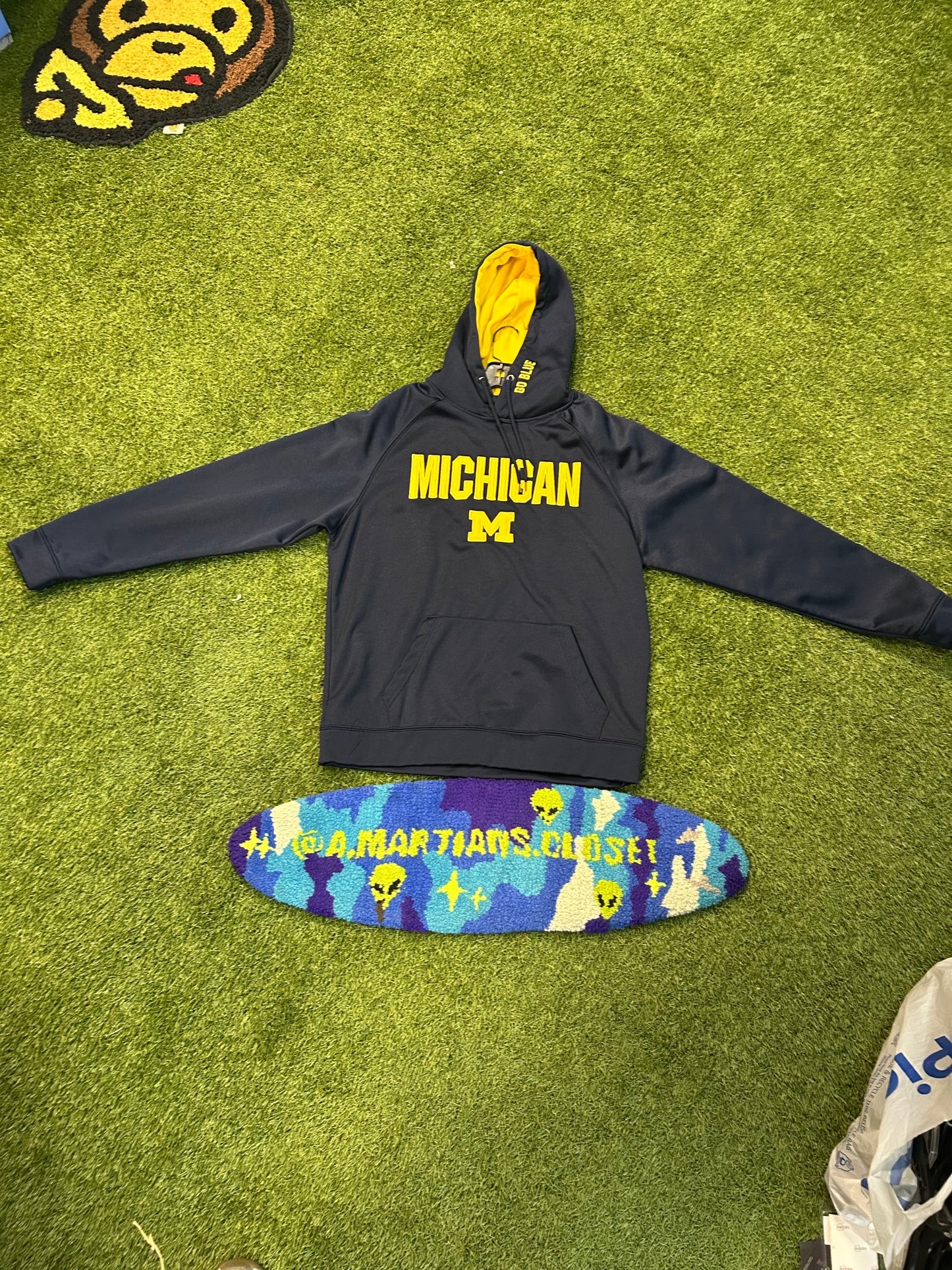 Y2K Michigan University Thermal Hoodie
