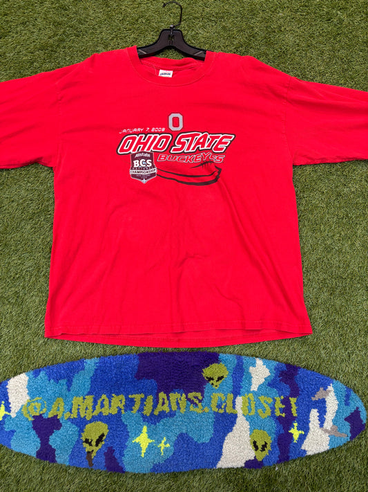 Red Ohio State Buckeye National Championship New Orleans 2008 Long Sleeve Tee