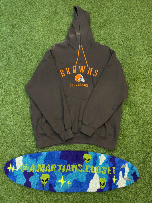 Y2K Cleveland Browns Embroidered Hoodie