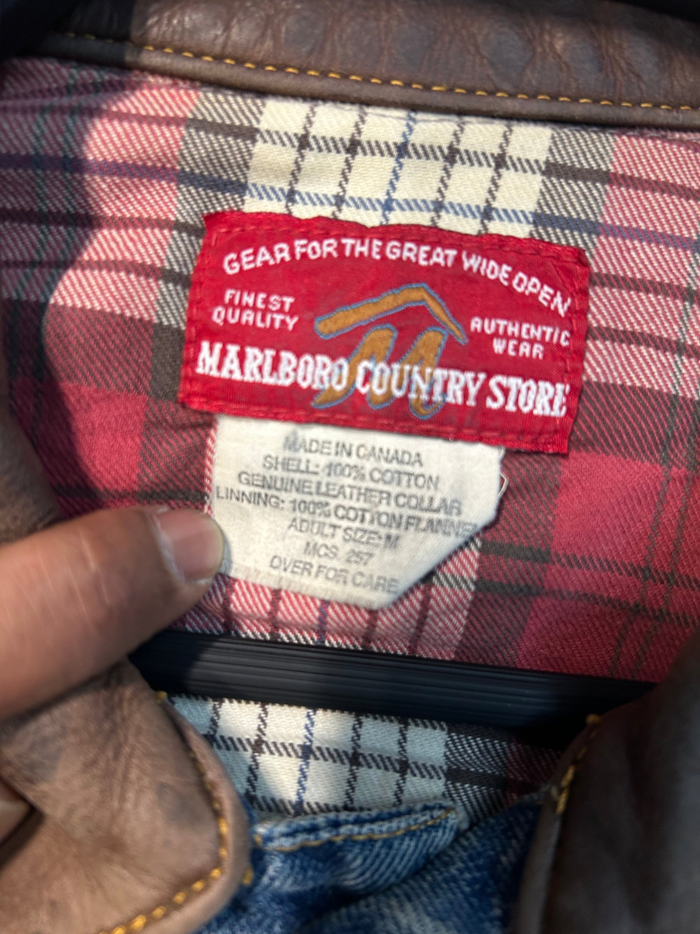 Vintage Marlboro Country Store Light Blue Jean Jacket