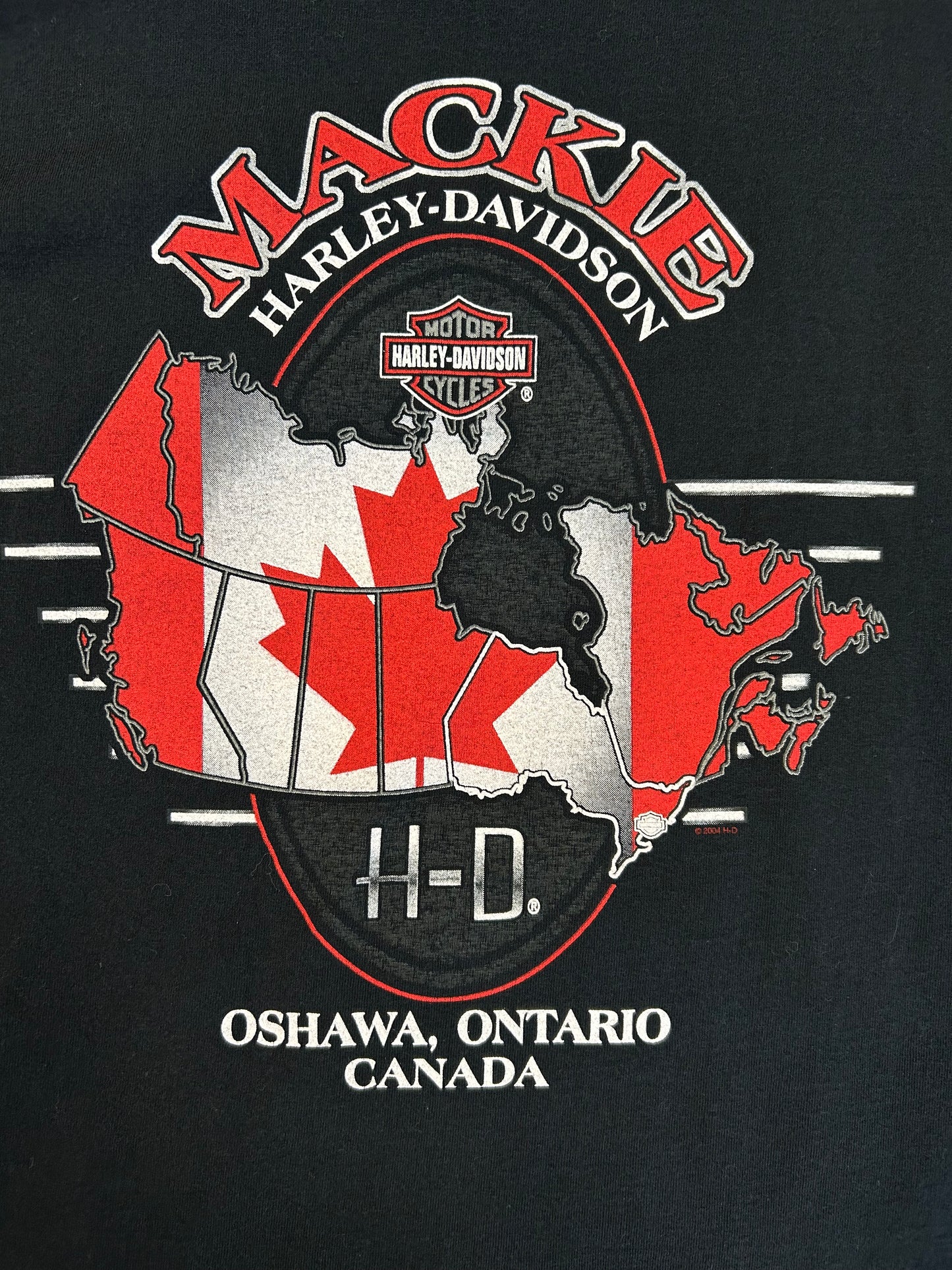 Vintage 1999 Harley Davidson Oshawa Canada Tee