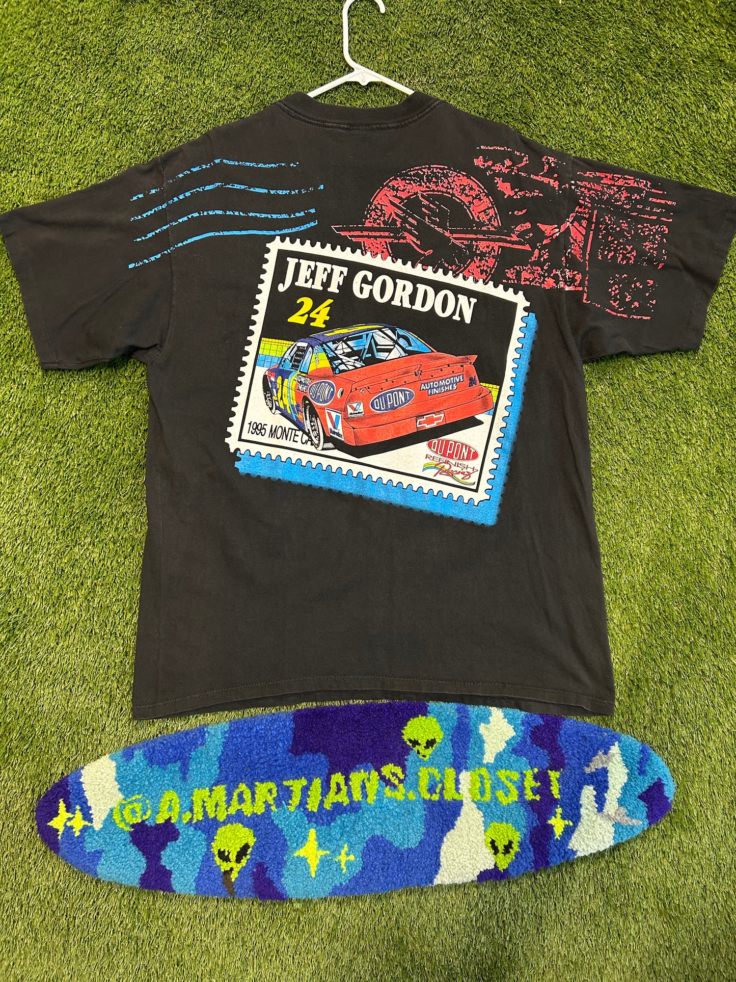 Vintage 1995 Jeff Gordon Double Sided Post Card Tee