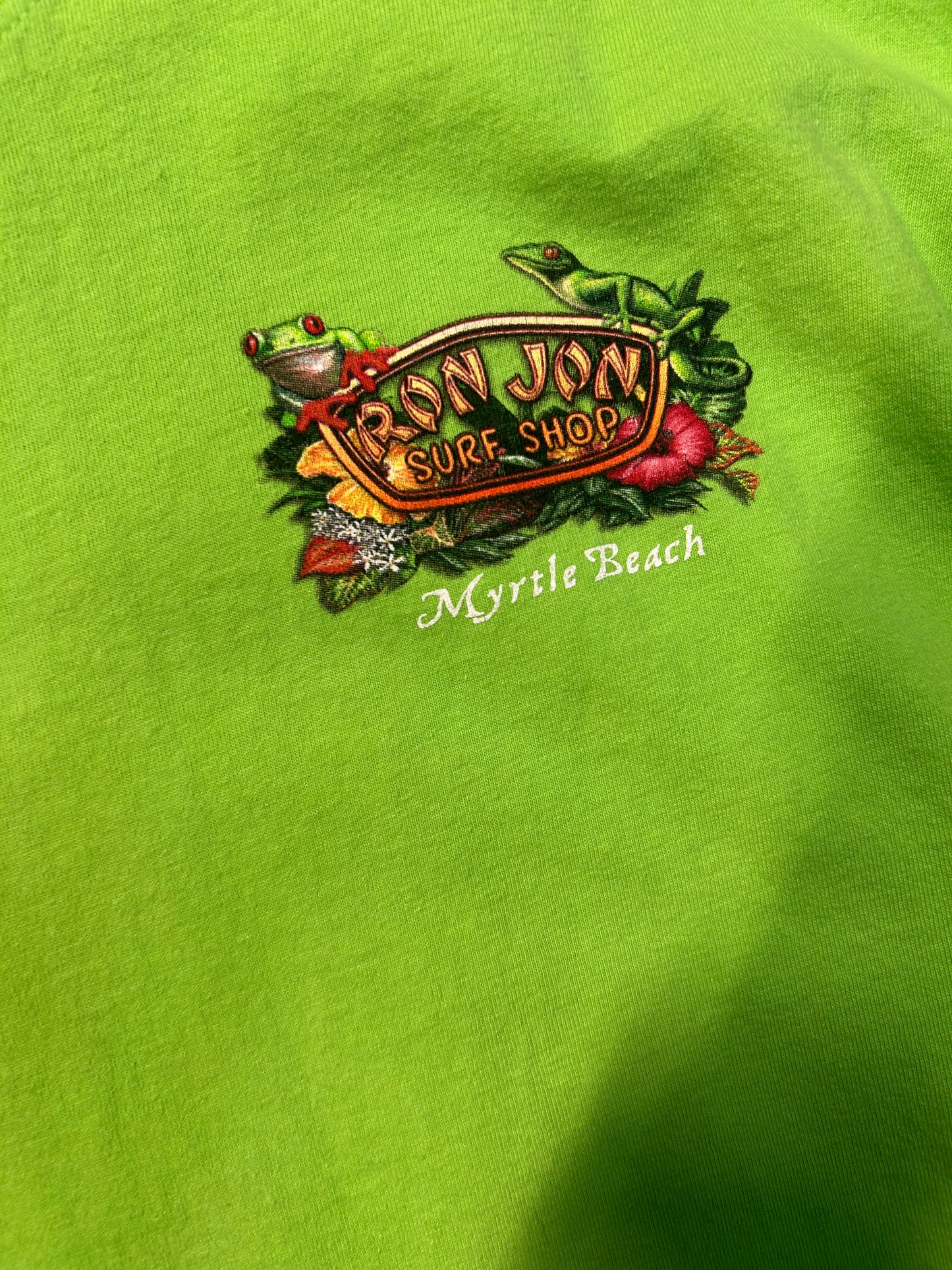 Ron Jon Surf Shop Lime Green Myrtle Beach Bird Tee