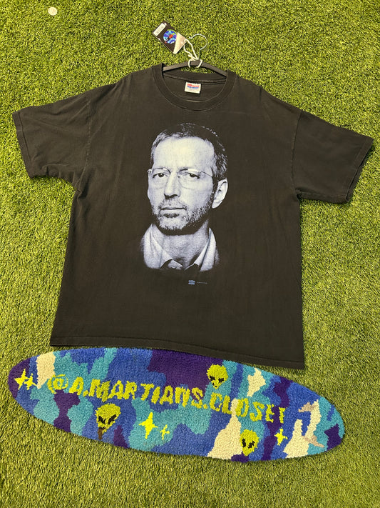 Vintage 1994 Eric Clapton Blue Country Music Portrait Tee