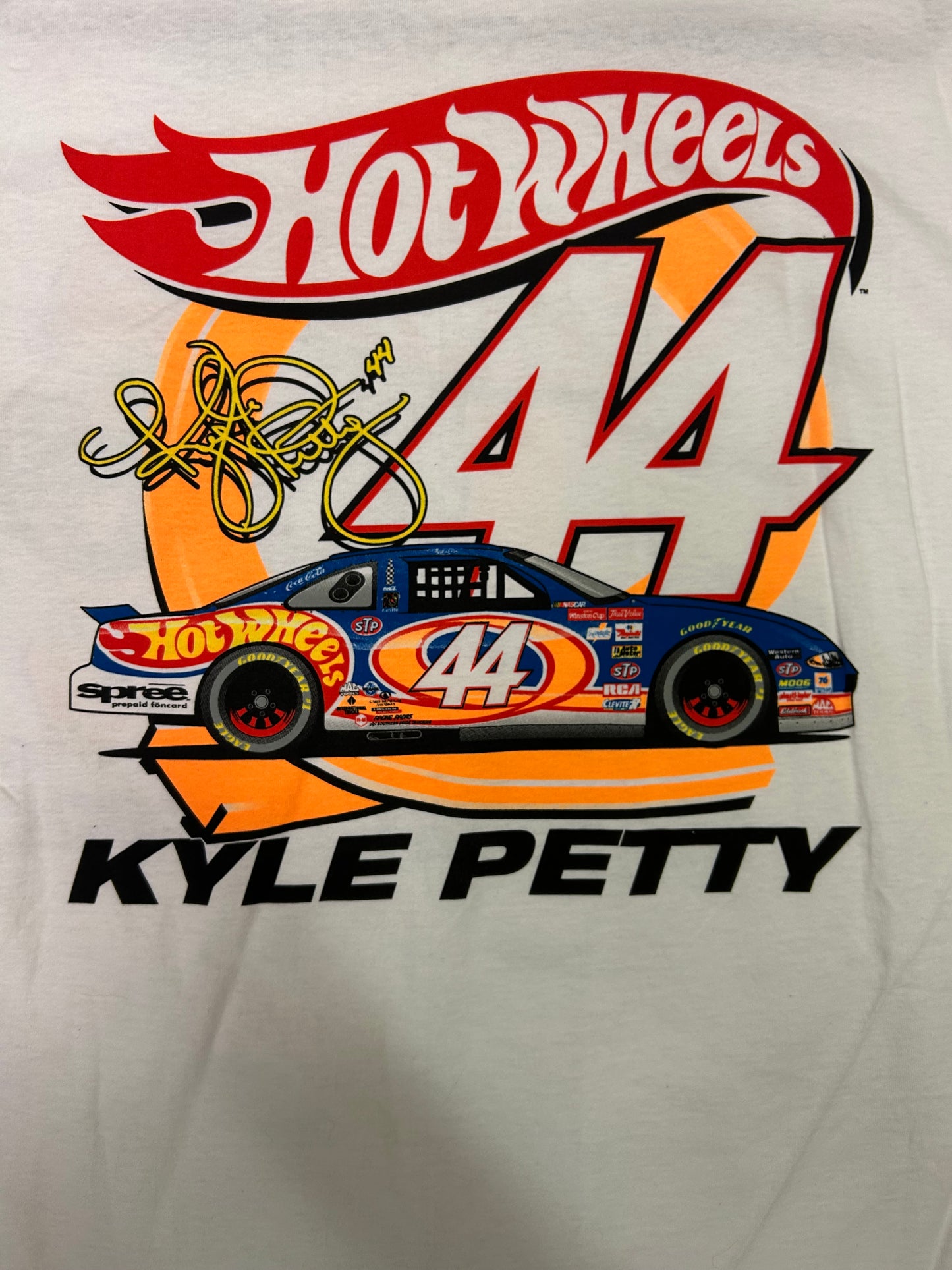 Vintage 1998 30 Years Of Cool Kyle Petty Hot Wheels Tee