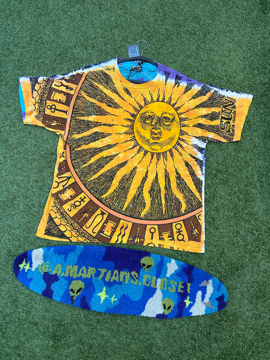 Vintage 1992 First Addition Chris Pickerton Liquid Blue Sun/Moon AOP Tee