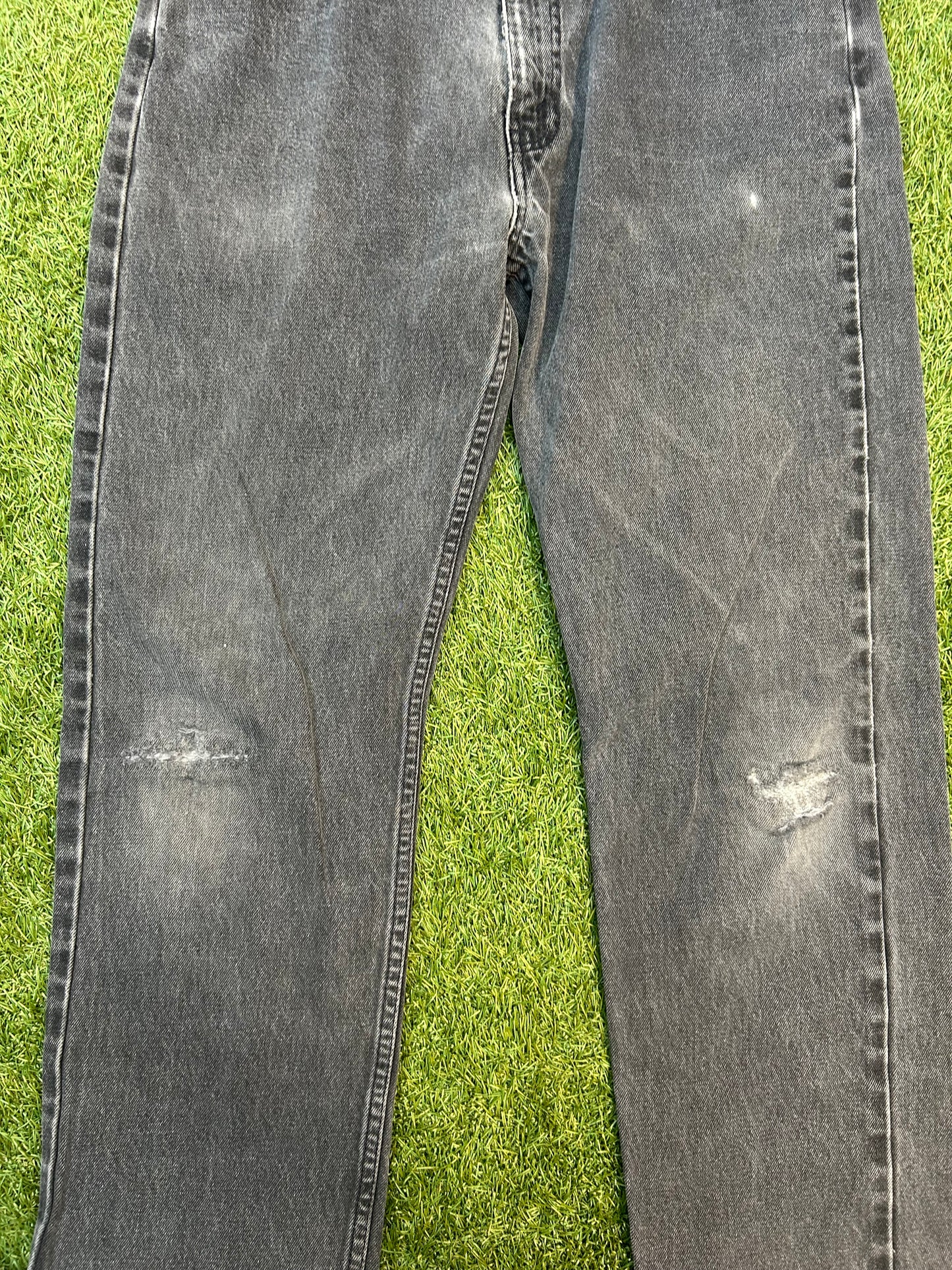 Vintage Orange Tab 505 Regular Straight Leg Fit Black Levi Jeans