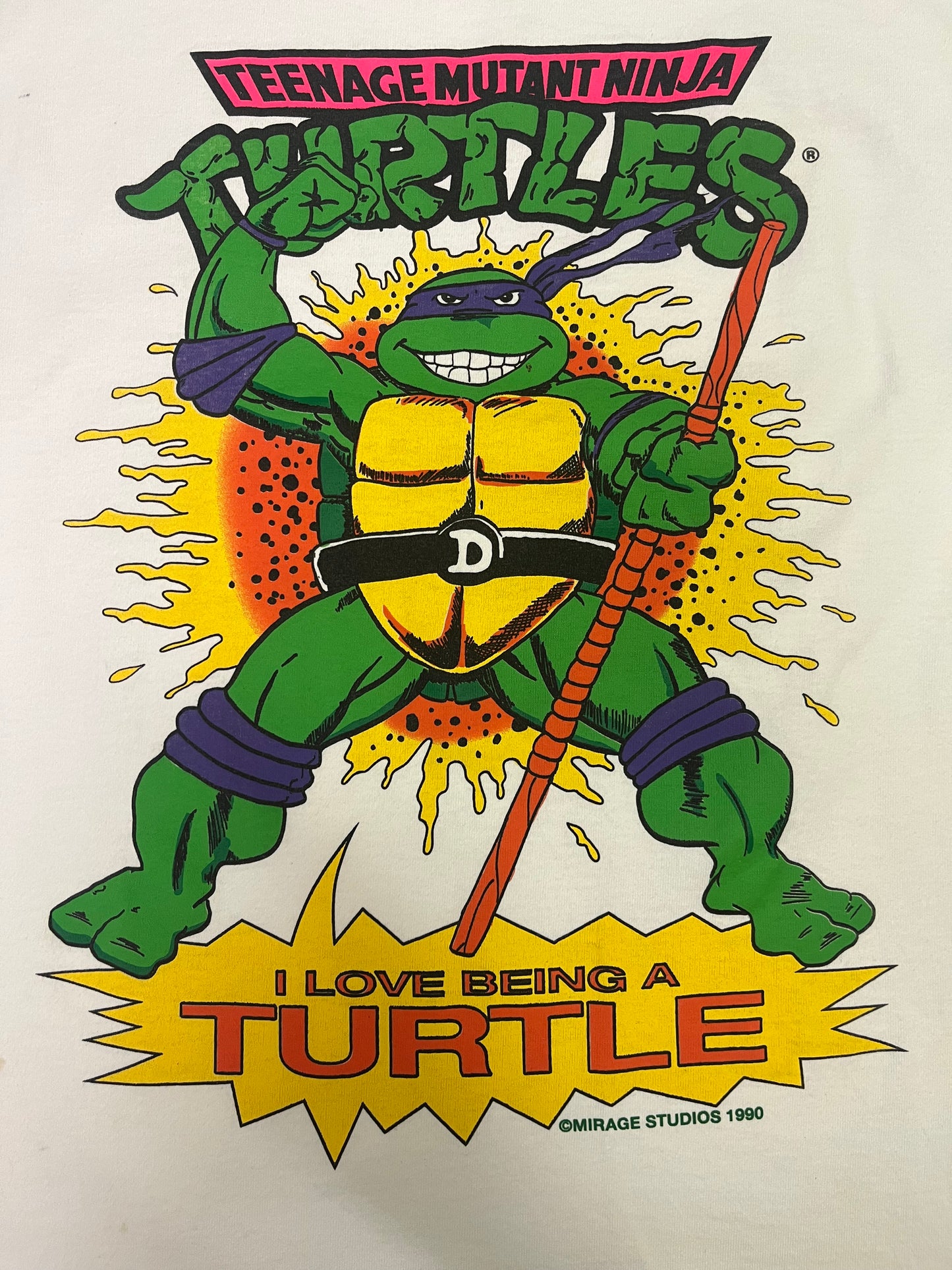 Rare Vintage 1990 Teenage Mutant Ninja Turtles Donatello Tee