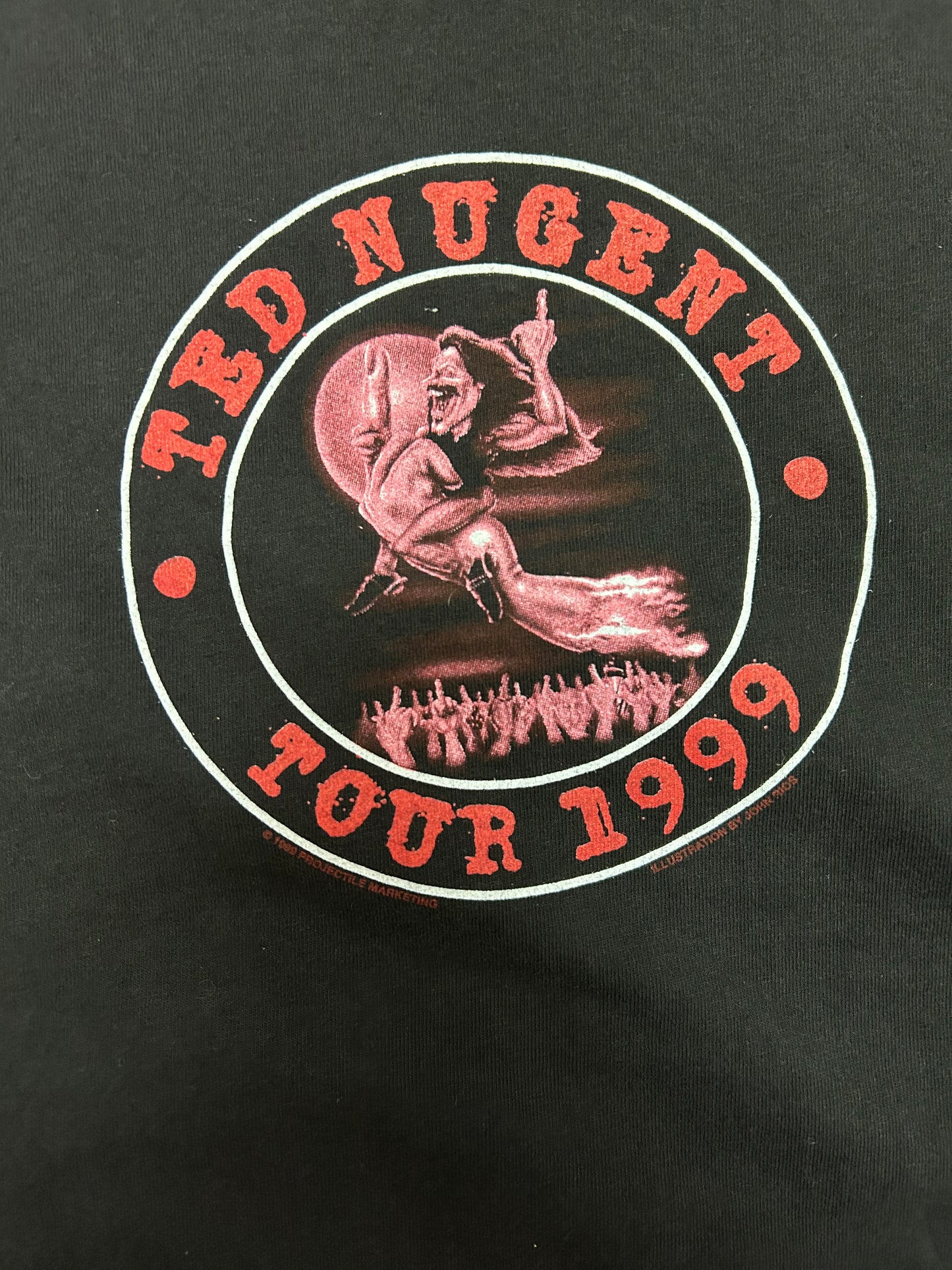 Rare Vintage 1999 Ted Nugent Tour Tee