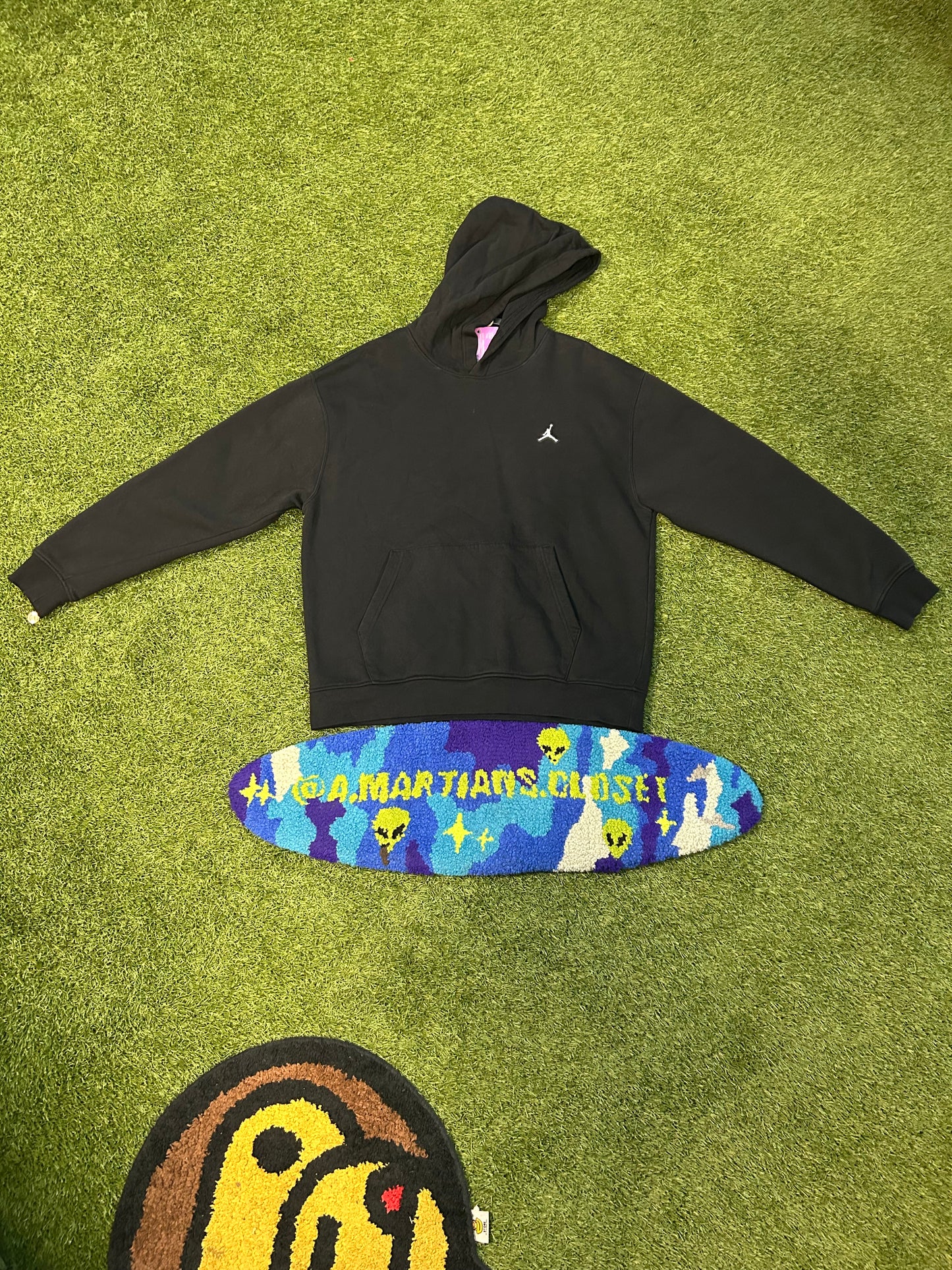 Y2K All Black Jordan Jumpman Logo Hoodie