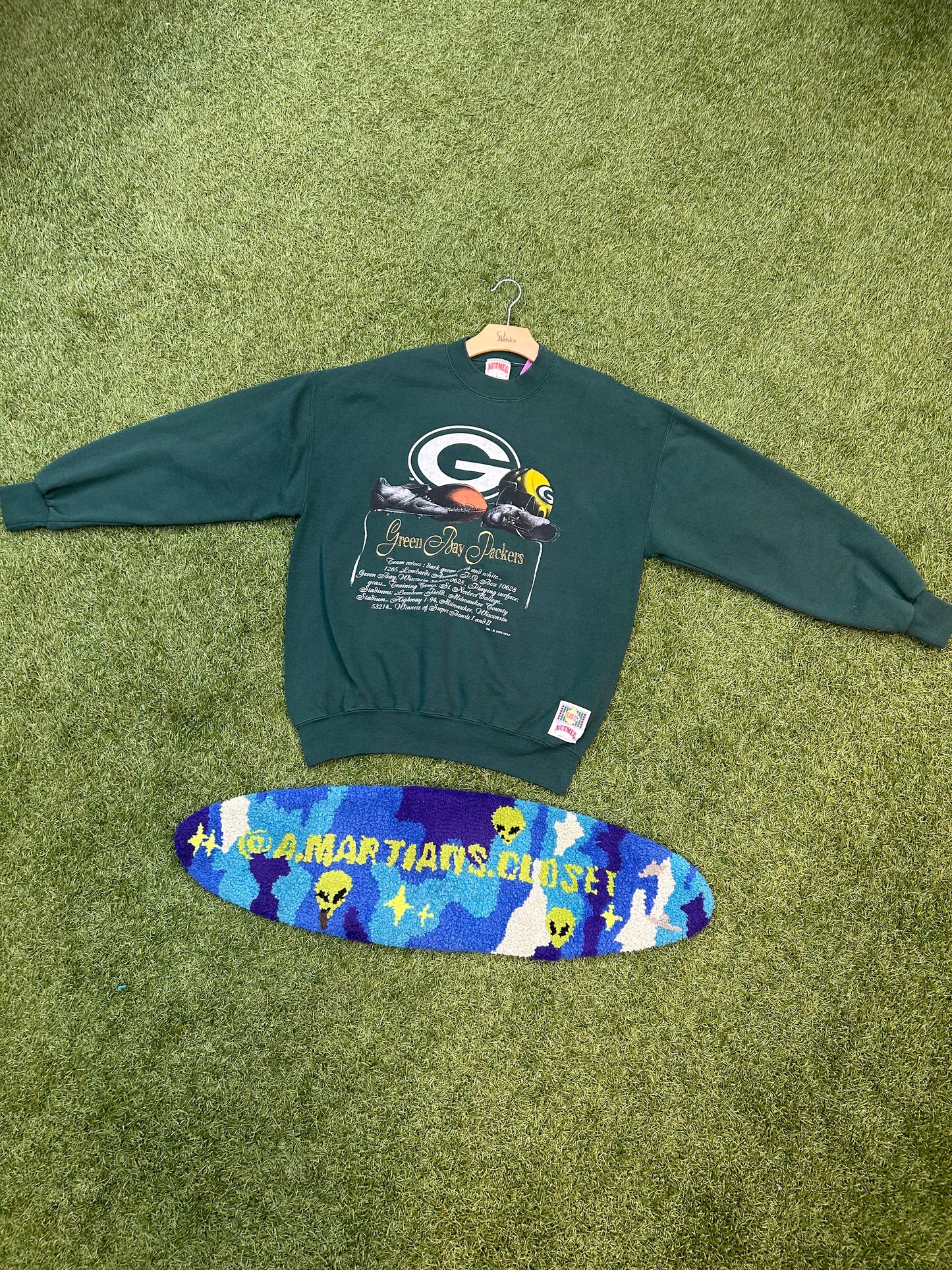 Vintage 1993 Green Bay Packers Team Information Crewneck