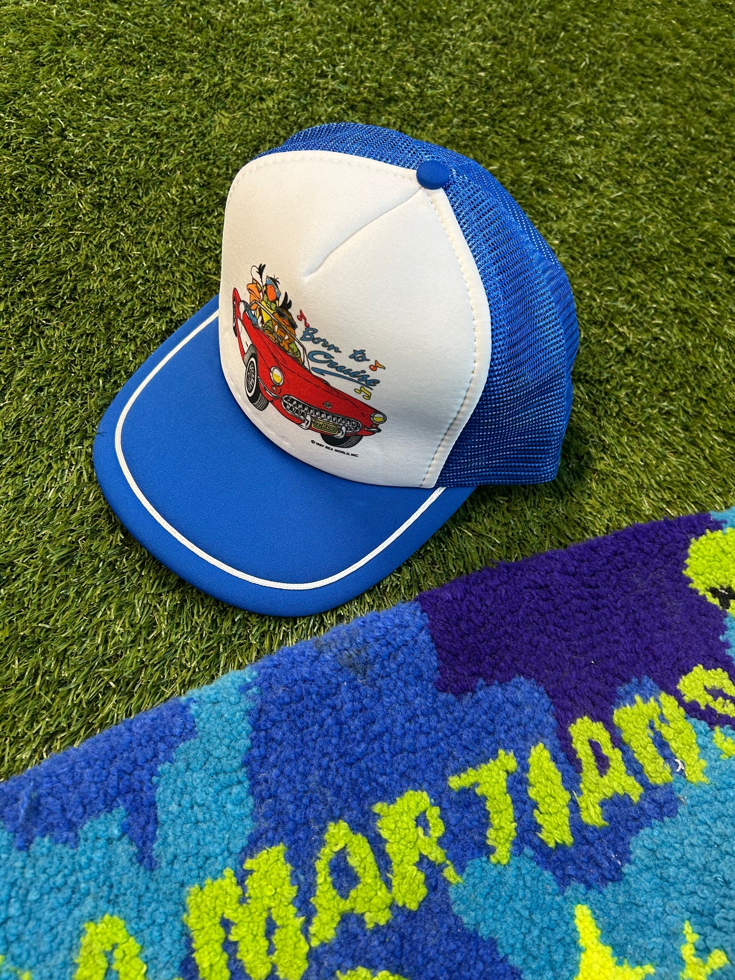 Vintage 1987 Born To Cruise Sea World Snapback