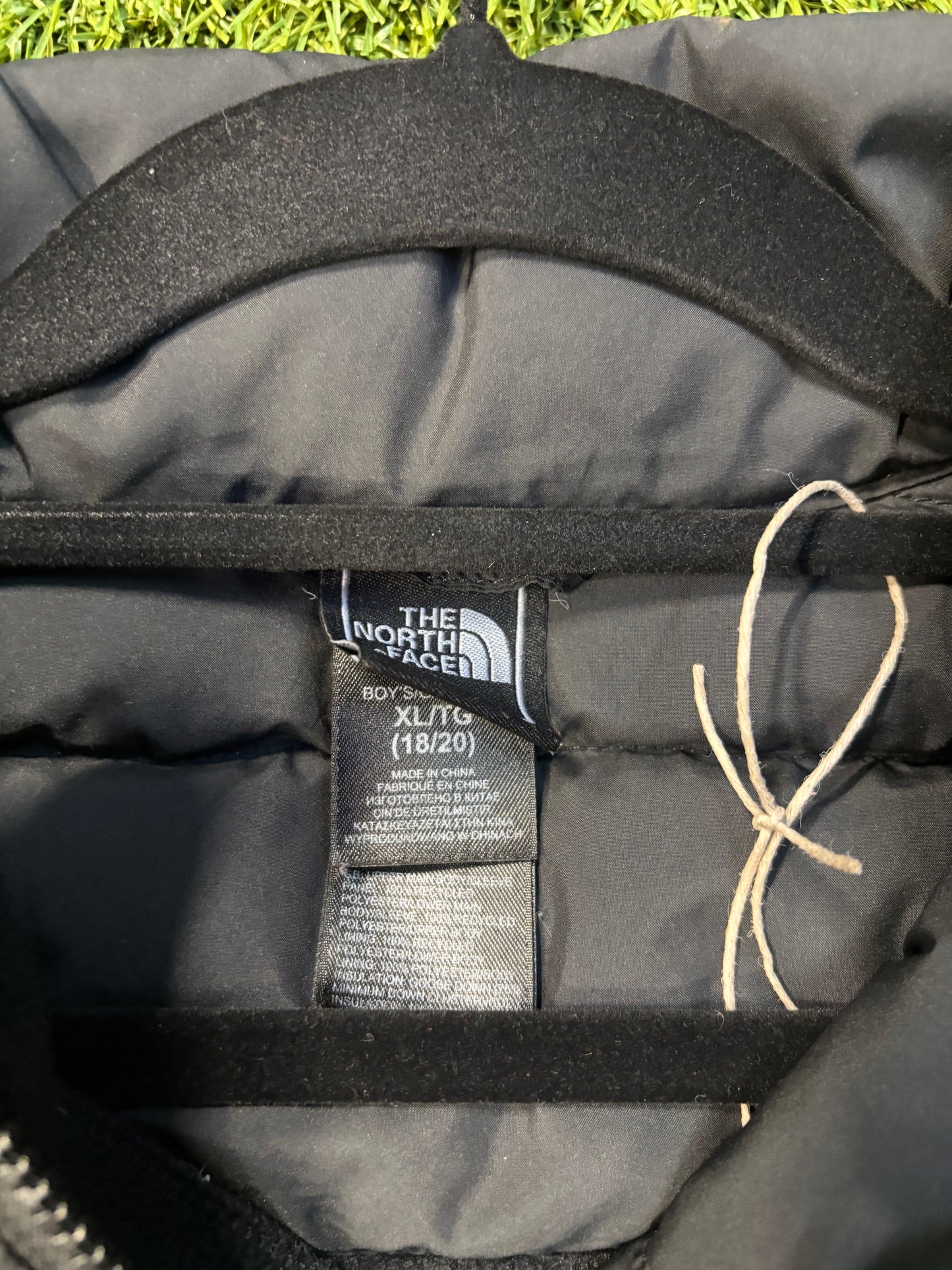 Black Puffer Style Fleece North Face Jacket Size Kids XL 18/20