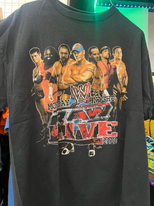 Vintage Monday Night Raw Live 2010 WWE T-Shirt