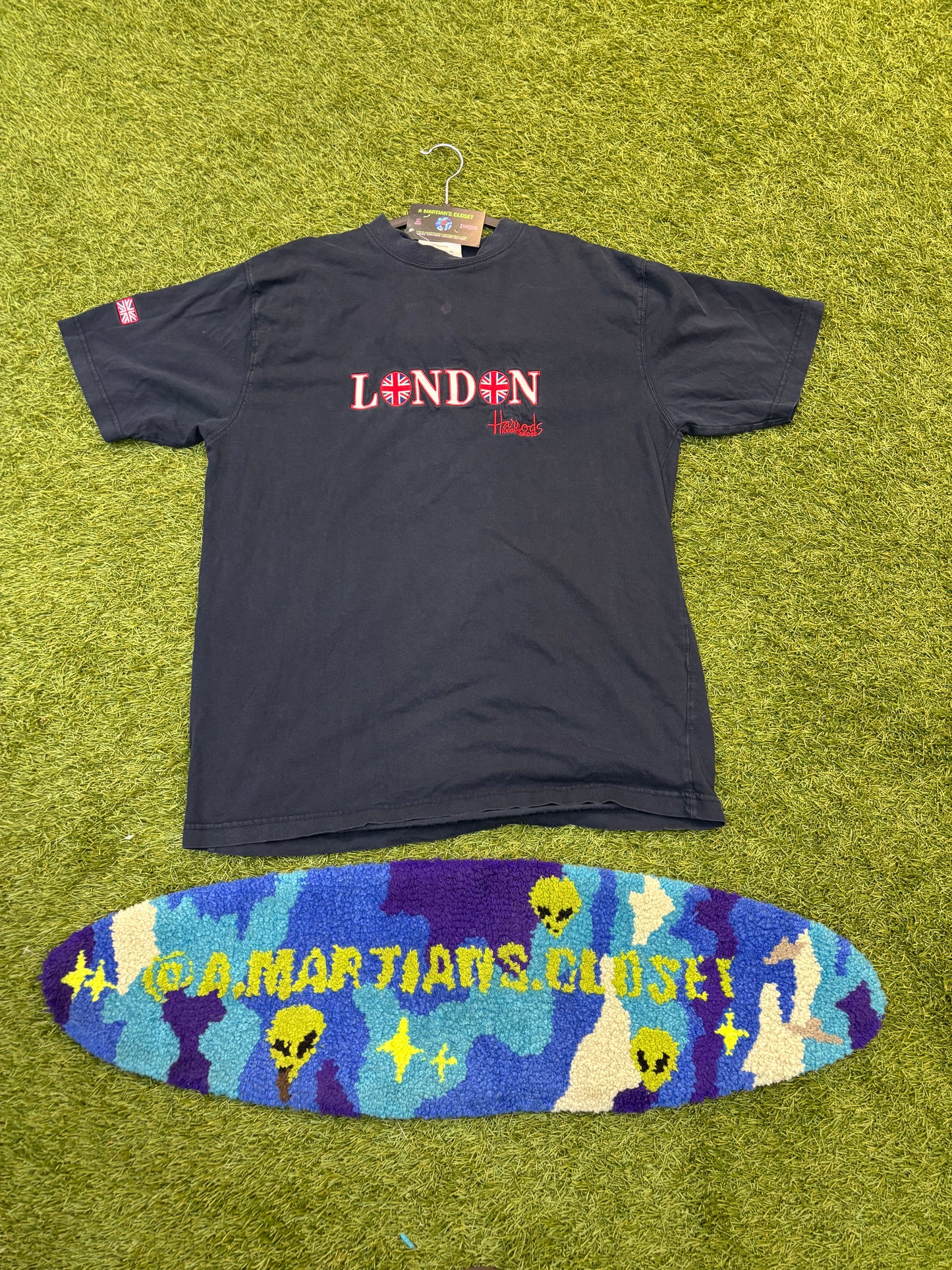 Vintage Navy Blue Harrods London Tee
