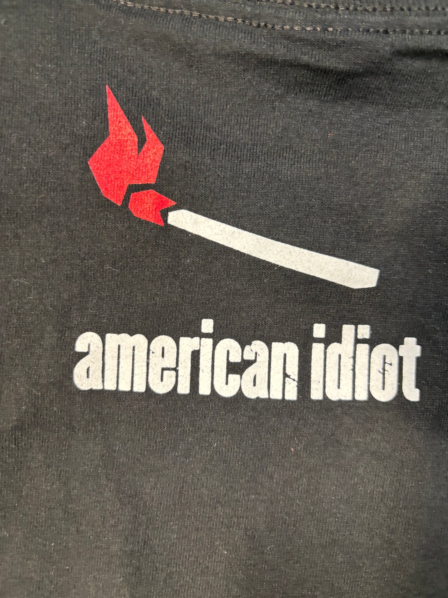 2005 Black Green Day American Idiot T-shirt Kids Size Large 14/16