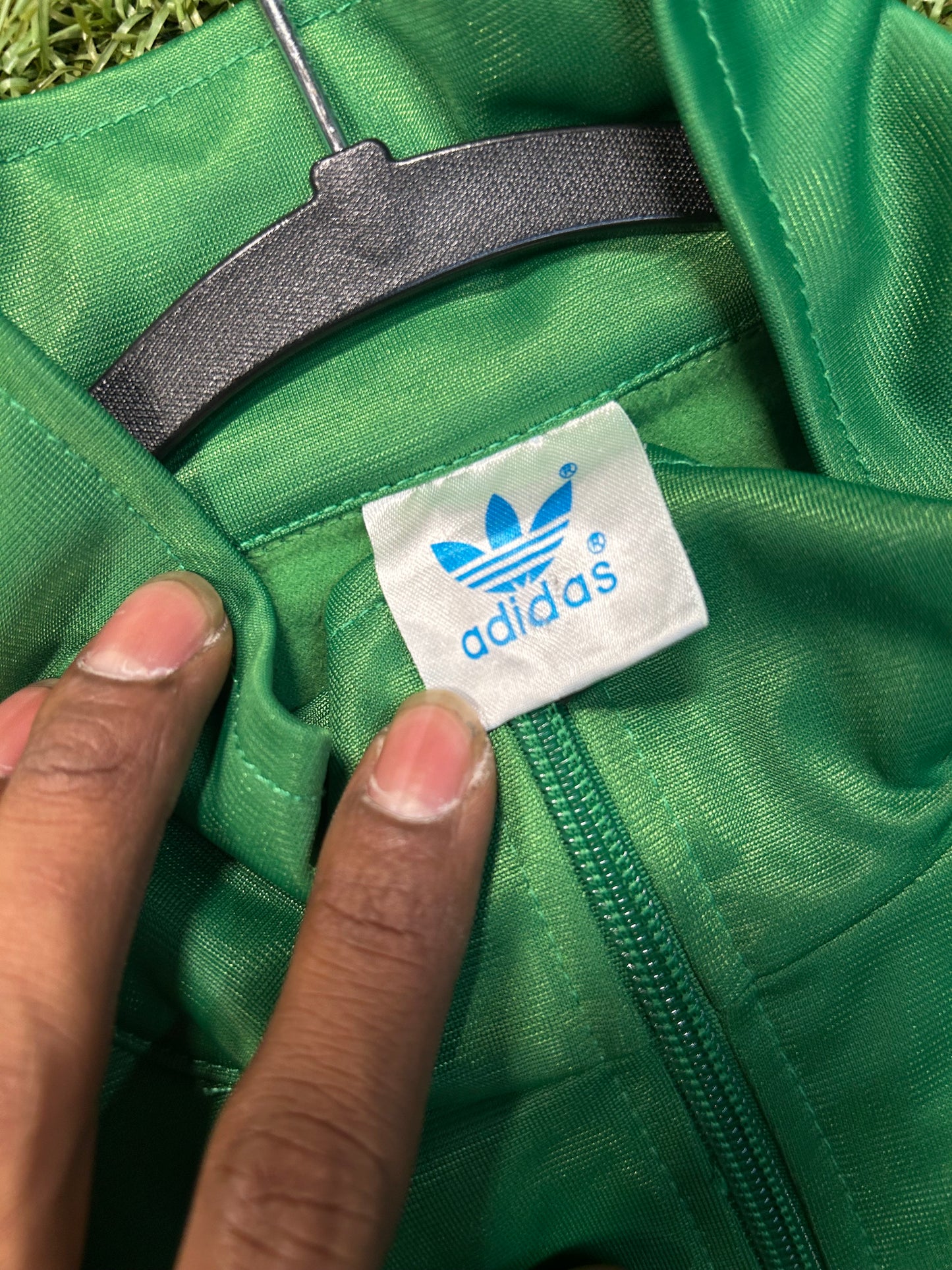 Vintage 90s Adidas Green Track Jacket