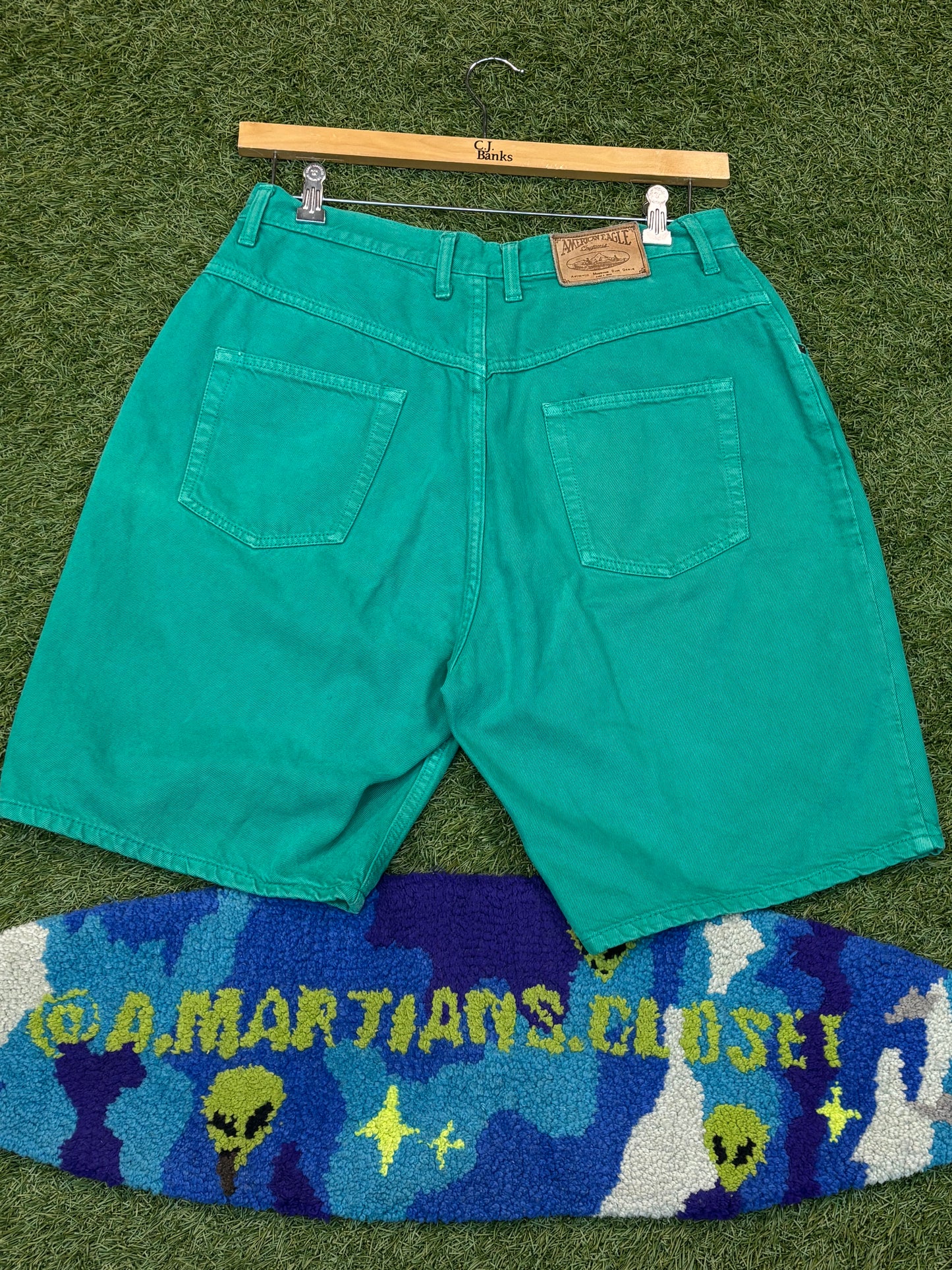 Vintage American Eagle Turquoise Jorts
