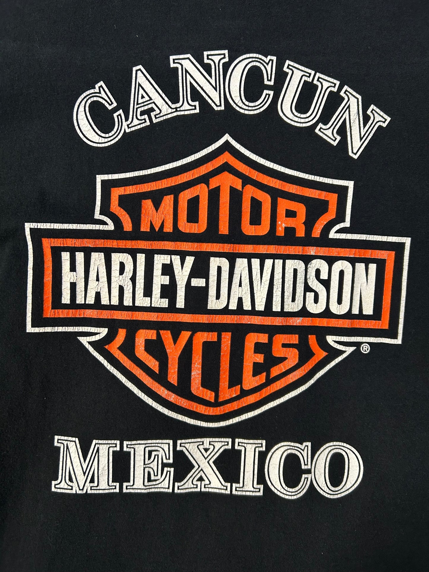 Vintage 90s Harley Davidson Cancun Mexico Live The Legend Tee