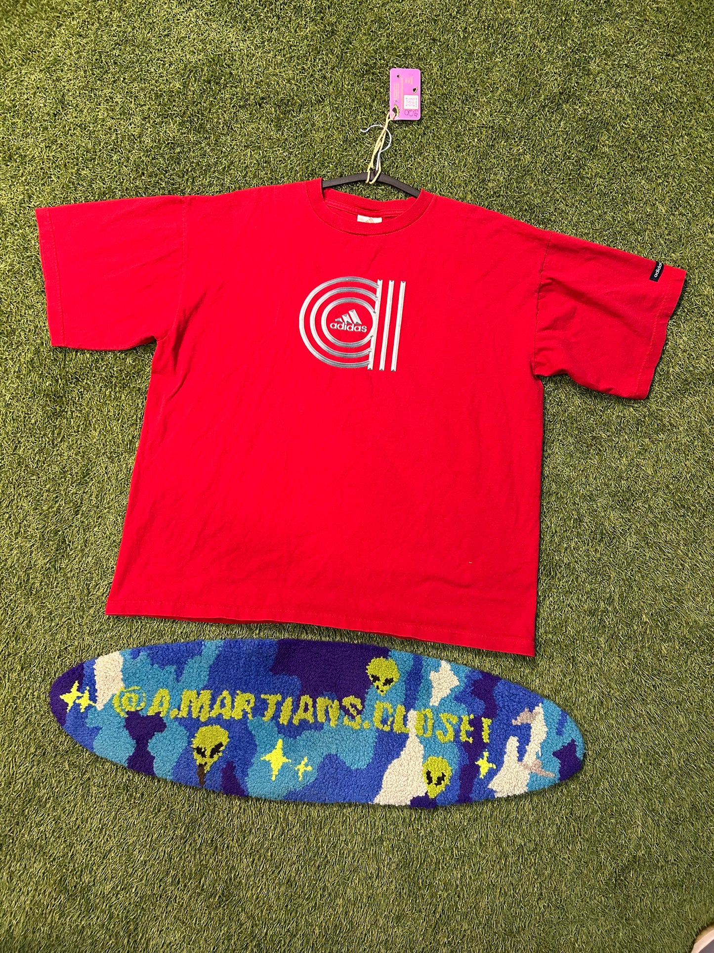 Y2K Adidas Triple Stripe A Tee