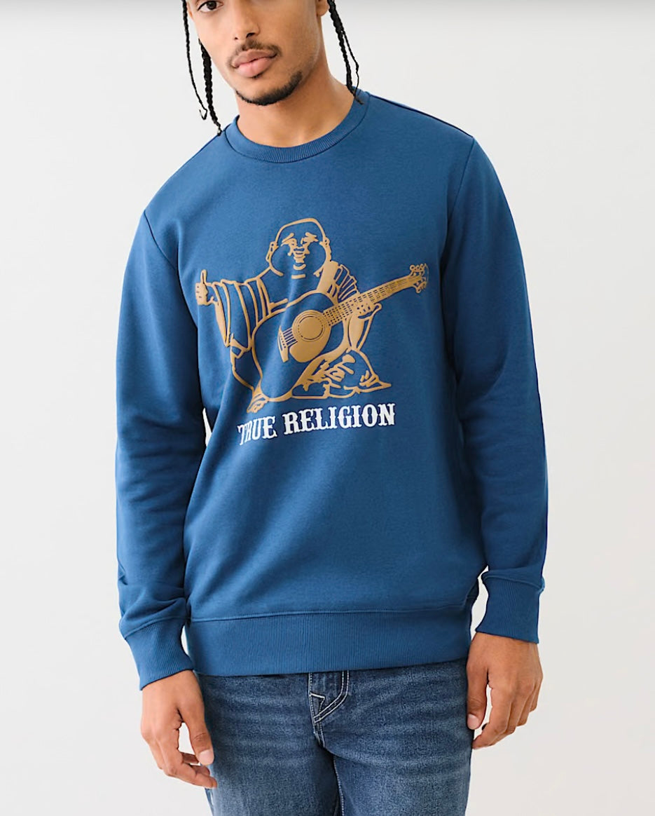 True Religion Buddha Puff Print Crewneck