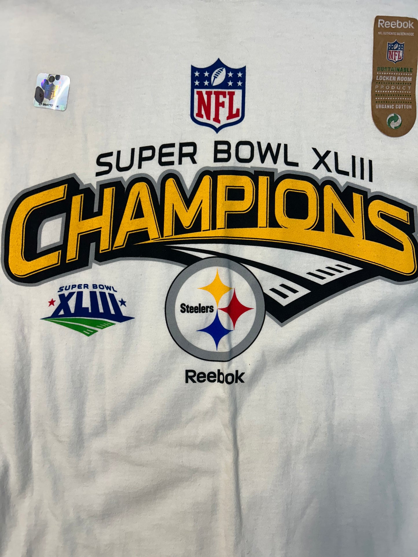 New Age Reebok Pittsburgh Steelers Super Bowl XLIII Tee