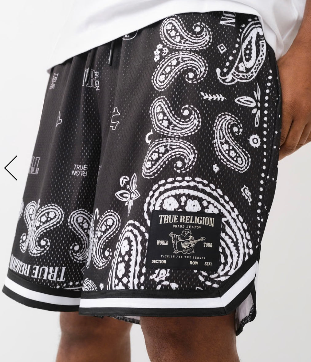 True Religion Bandana Sublimation Shorts