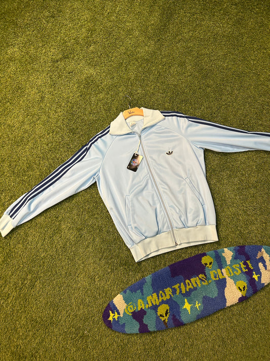 Vintage 90s Adidas Baby Blue Track Jacket