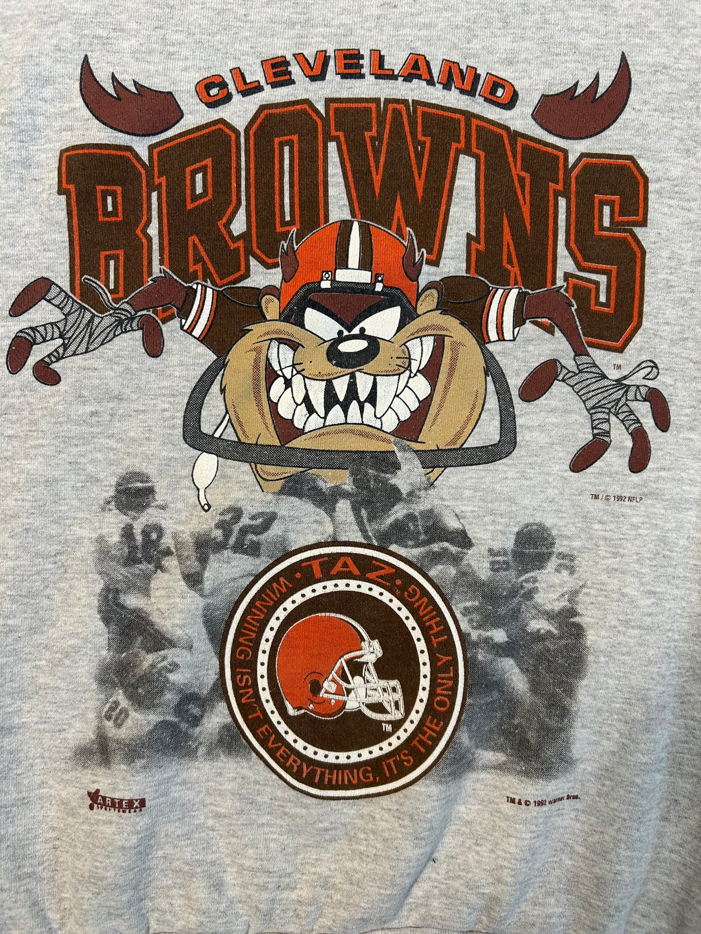 Rare Vintage 1992 Cleveland Browns Tasmania Devil Crewneck