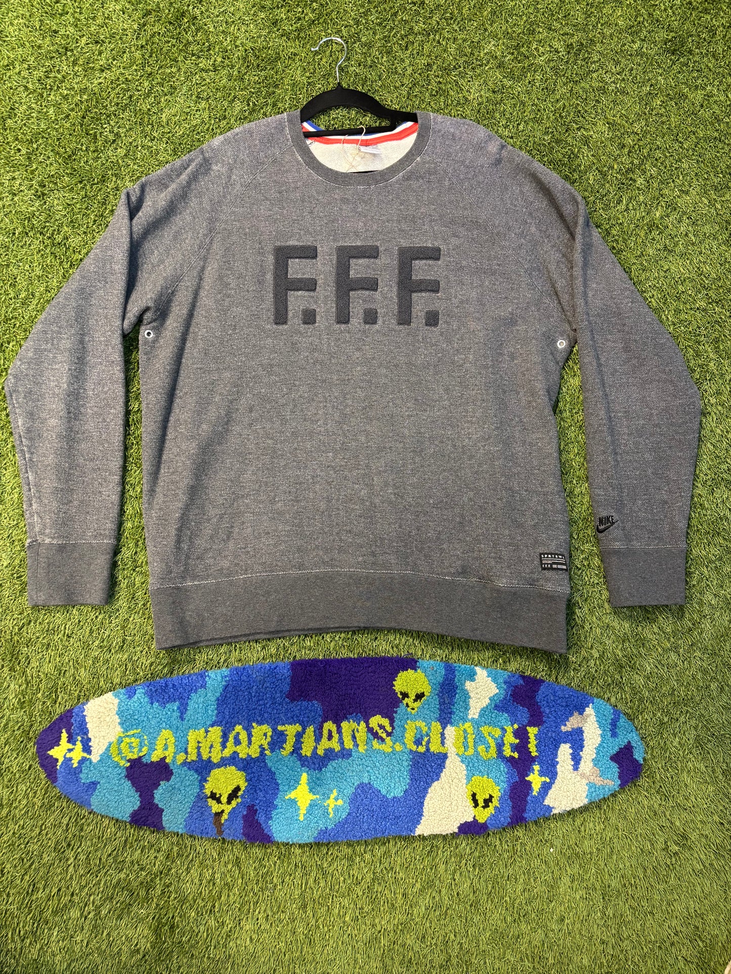 Grey F.F.F. Nike Crew Neck Sweater Size XXL