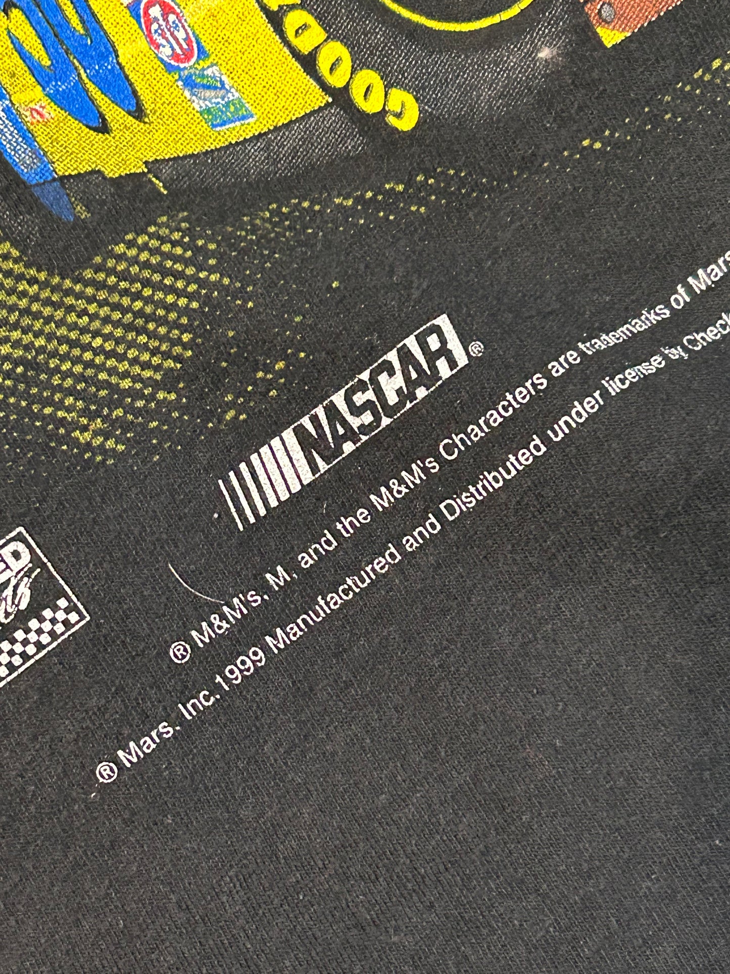 Vintage 1999 Ernie Irvan M&M NASCAR Tee