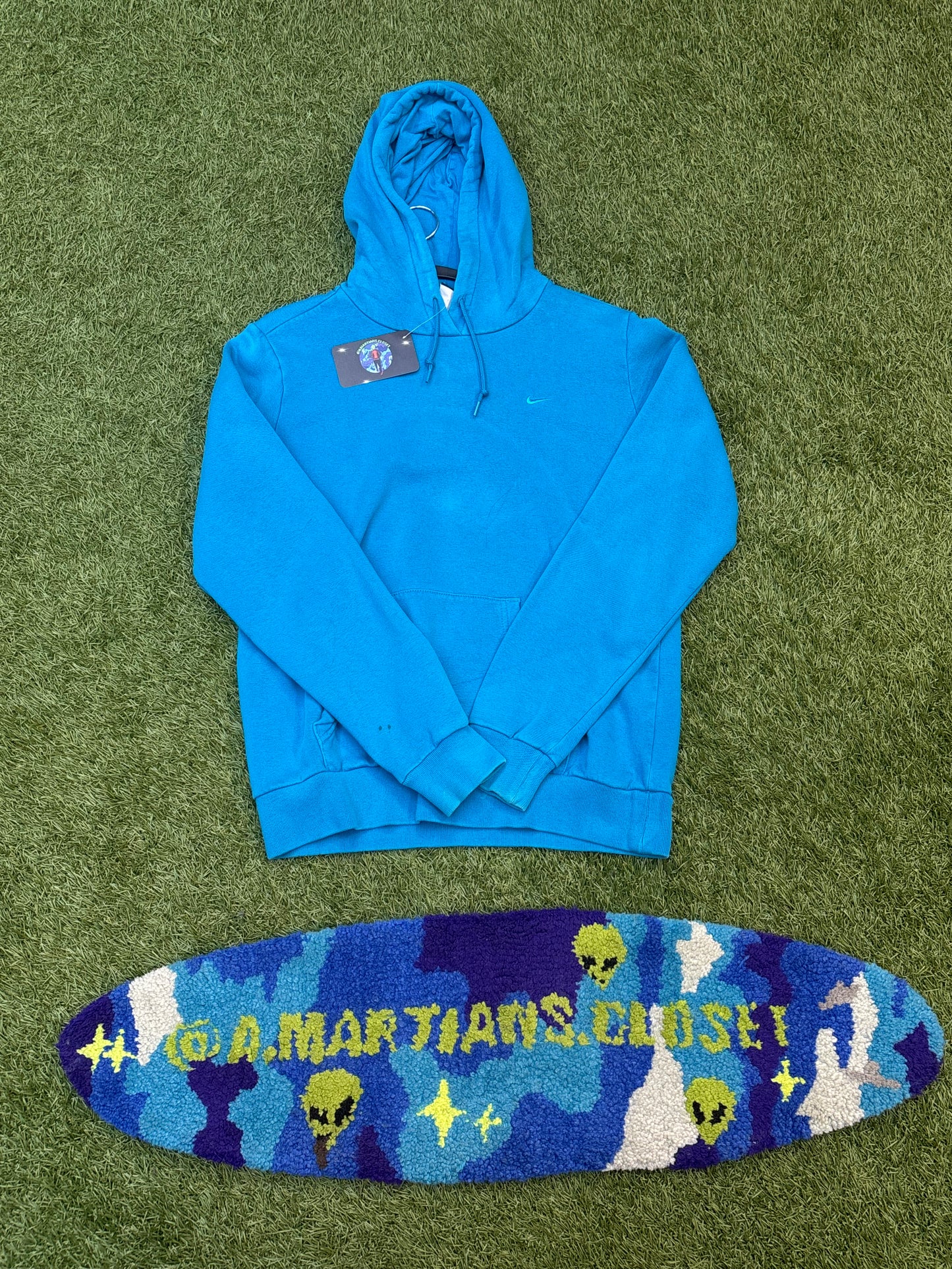 Bright Blue Embroidered Nike Hoodie