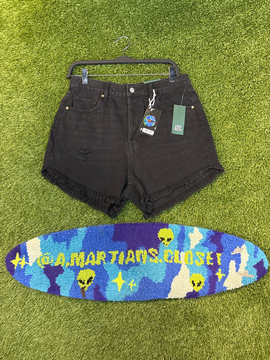 Wild Fable Black Distressed Jean Shorts Size 12