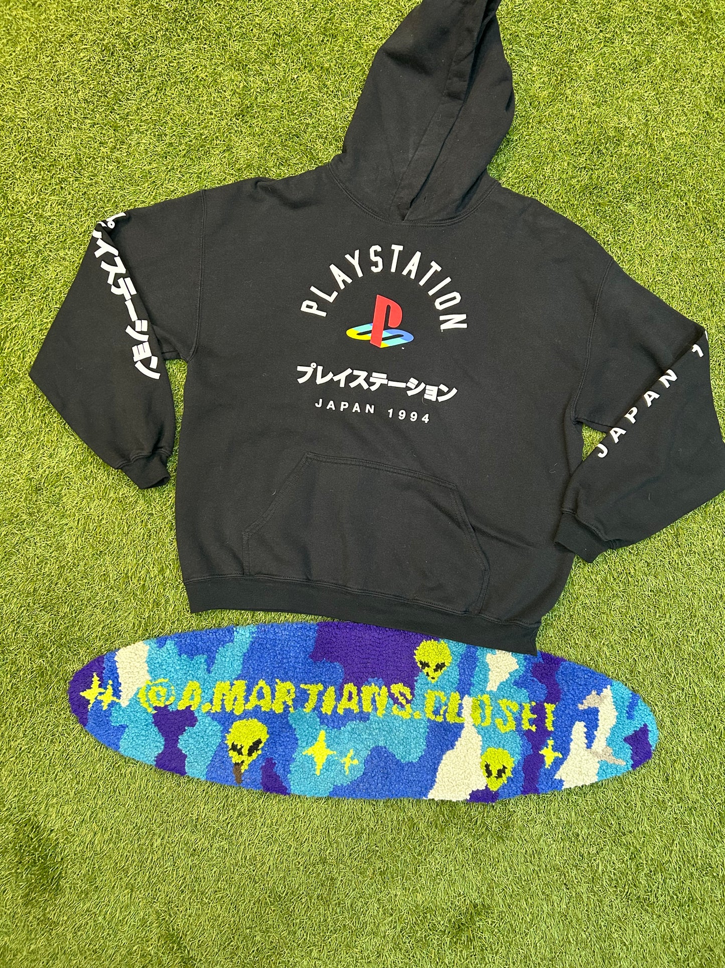 New Age Sony PlayStation Japanese Writing Hoodie