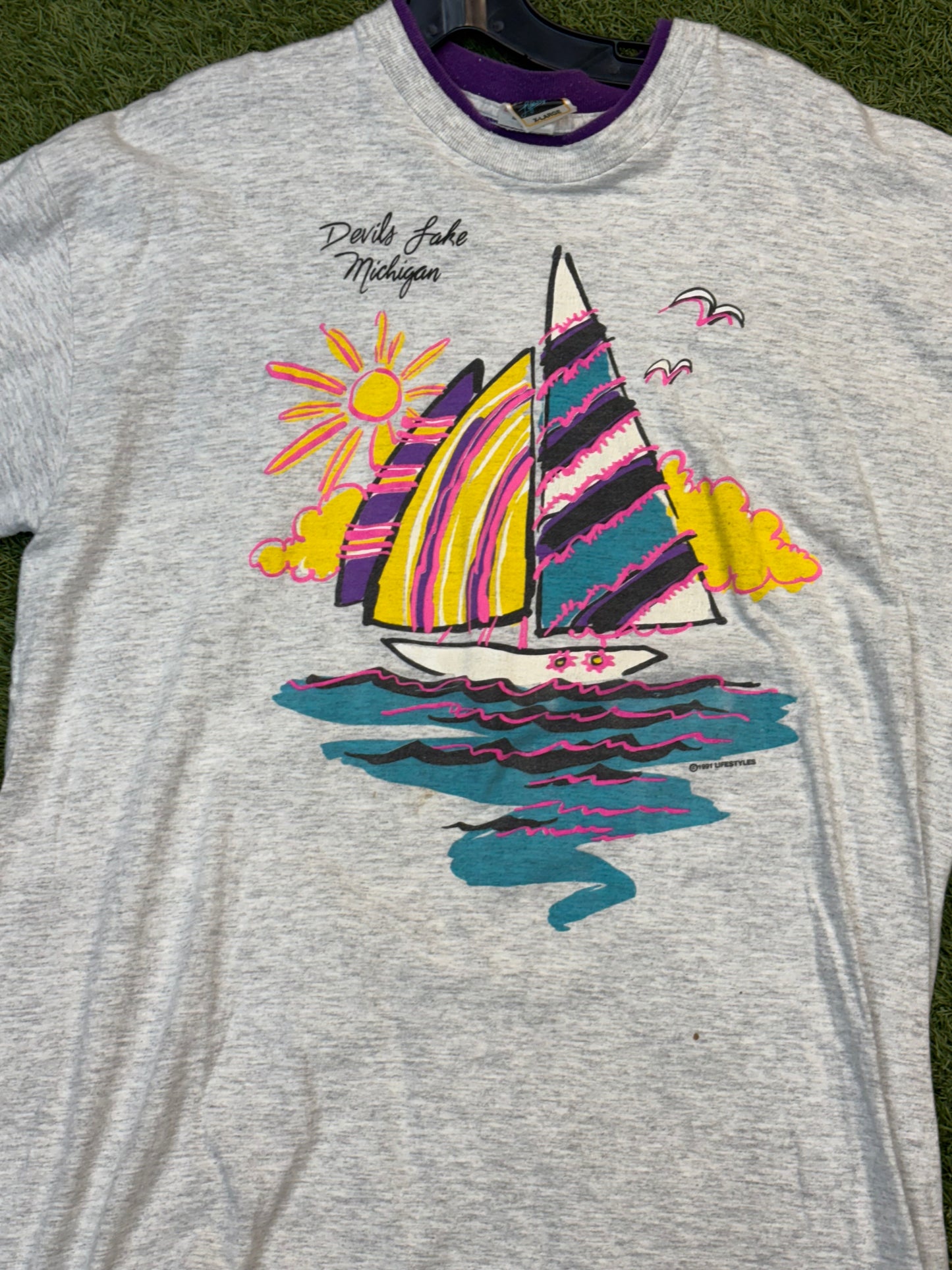 Vintage Devils Lake Michigan Travel Tee