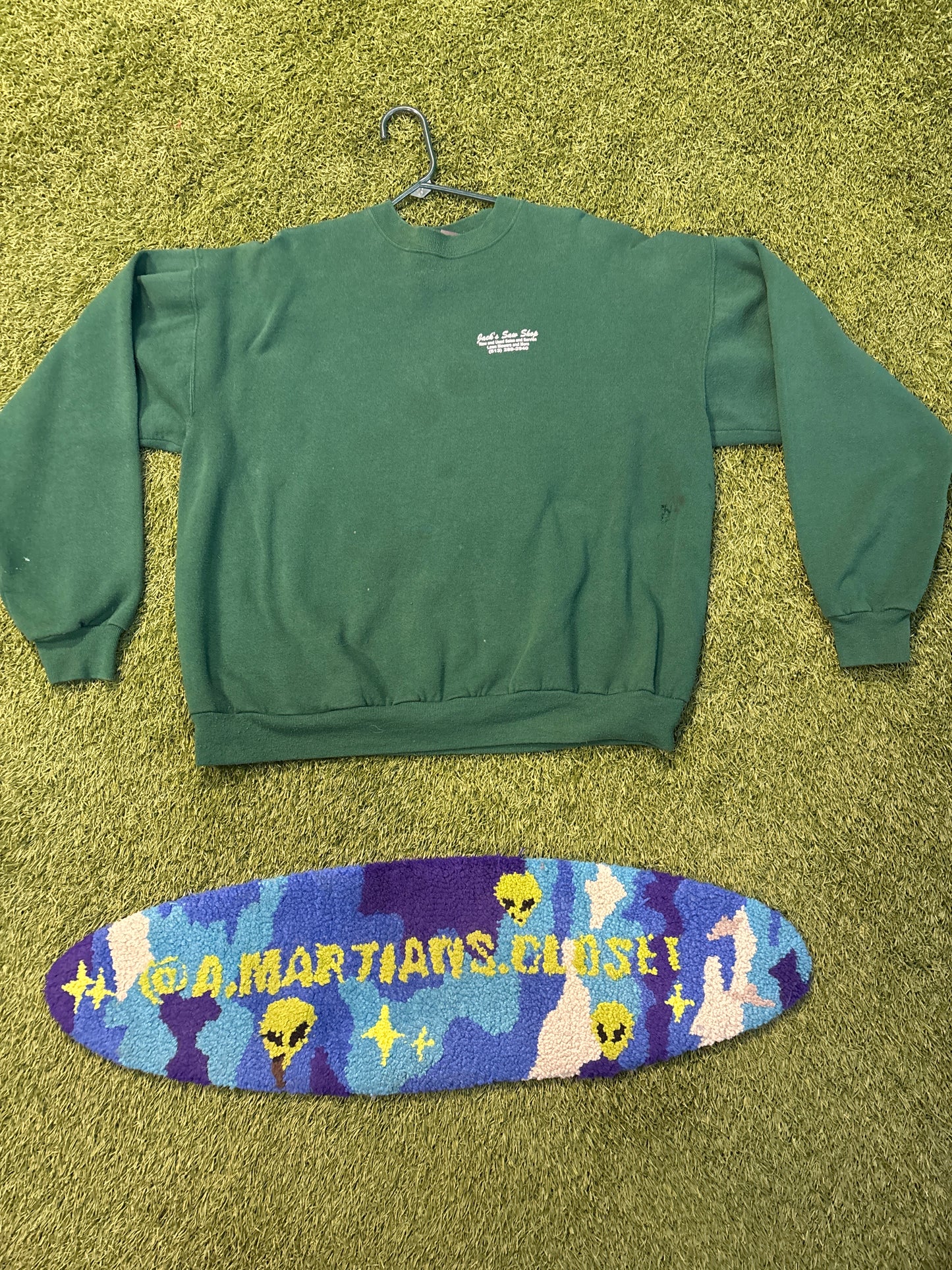 Jacks saw shop crew neck sweat shirt