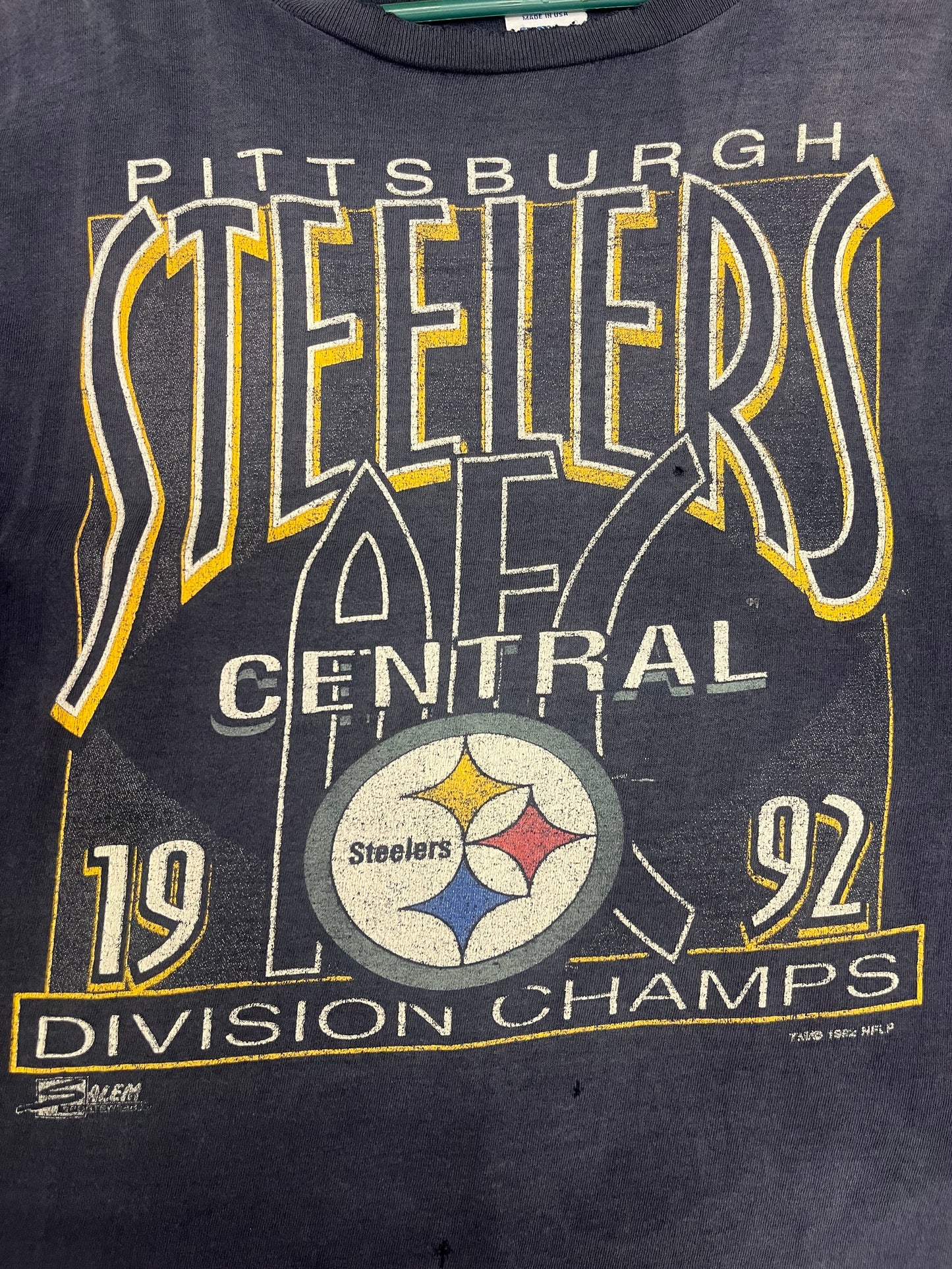 Vintage 1992 Pittsburgh Steelers Division Champs Tee