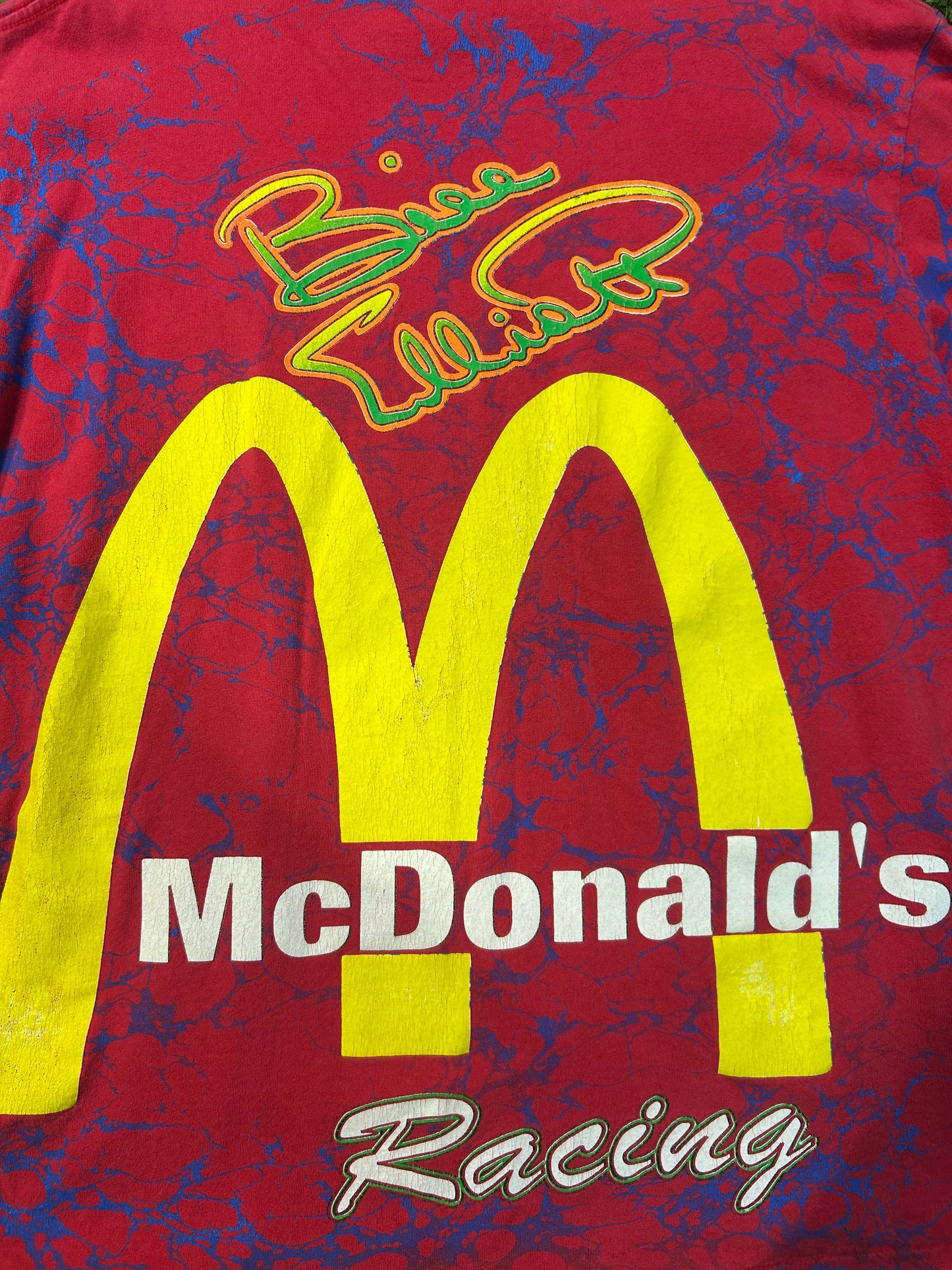 Vintage 90s McDonald’s Racing Team Bill Elliot #94 AOP NASCAR Tee